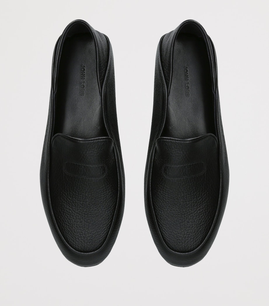 John Lobb Leather Kingston II Slippers Black Image 3