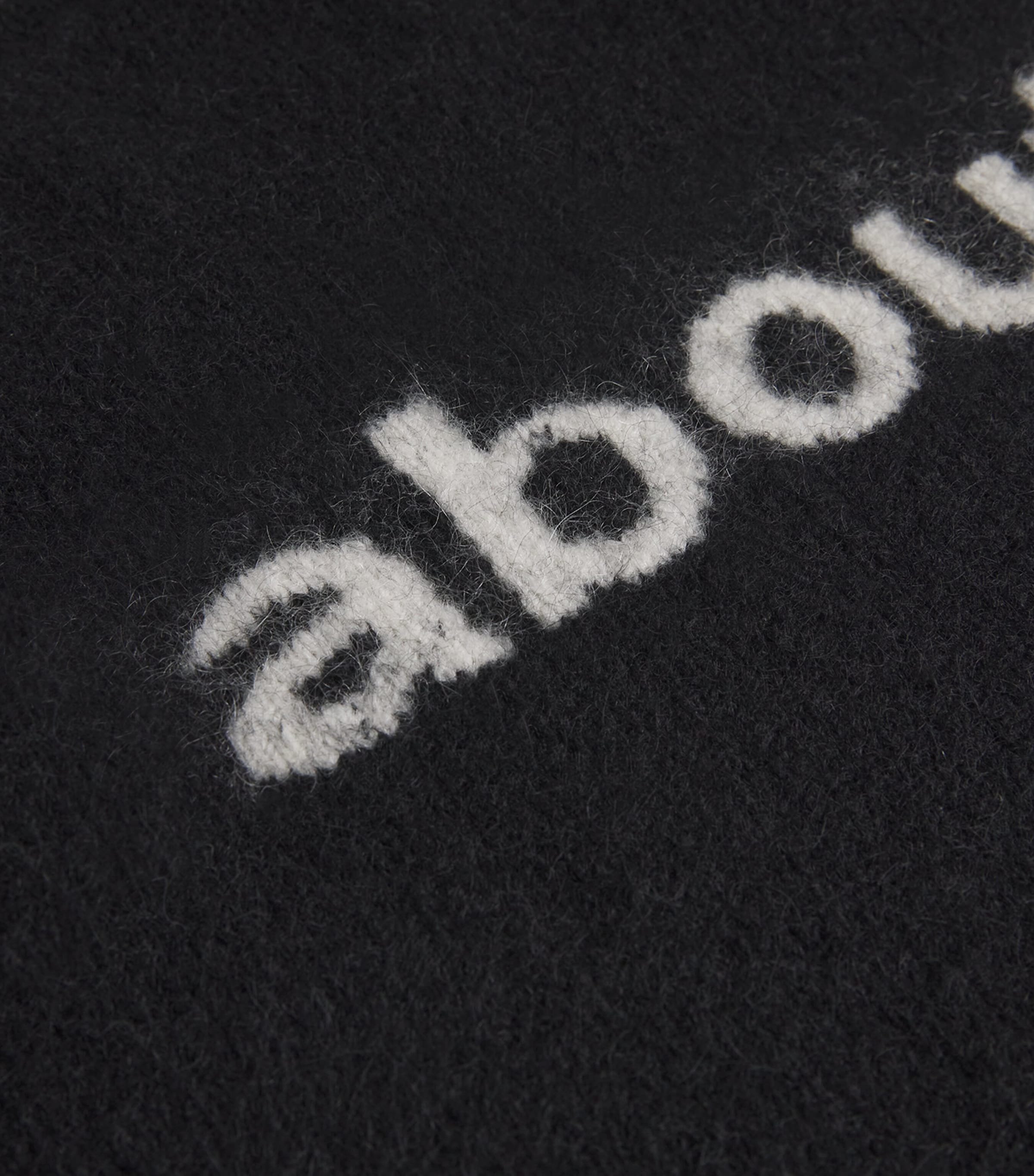 Wool-Blend Back Logo Sweater BLACK/ECRU Image 5