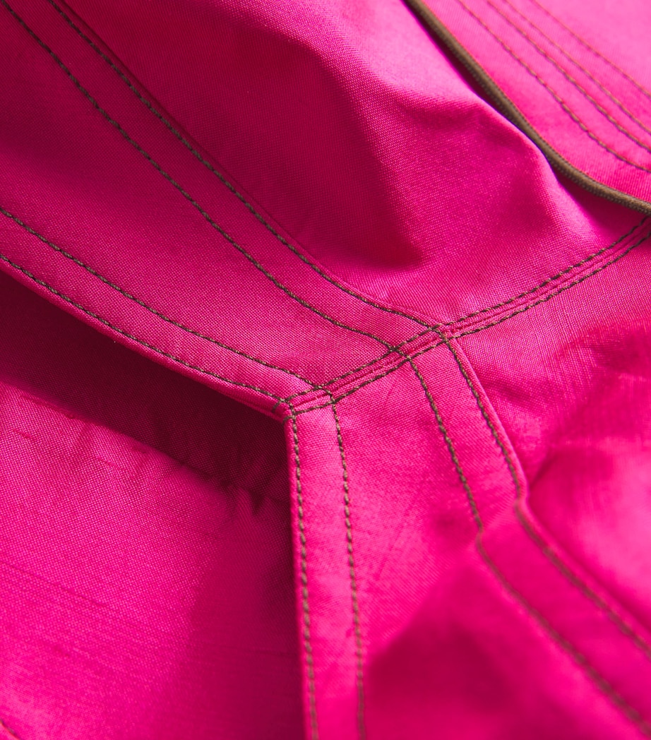 Silk Dupioni Bra Top 654 BOLD PINK Image 5