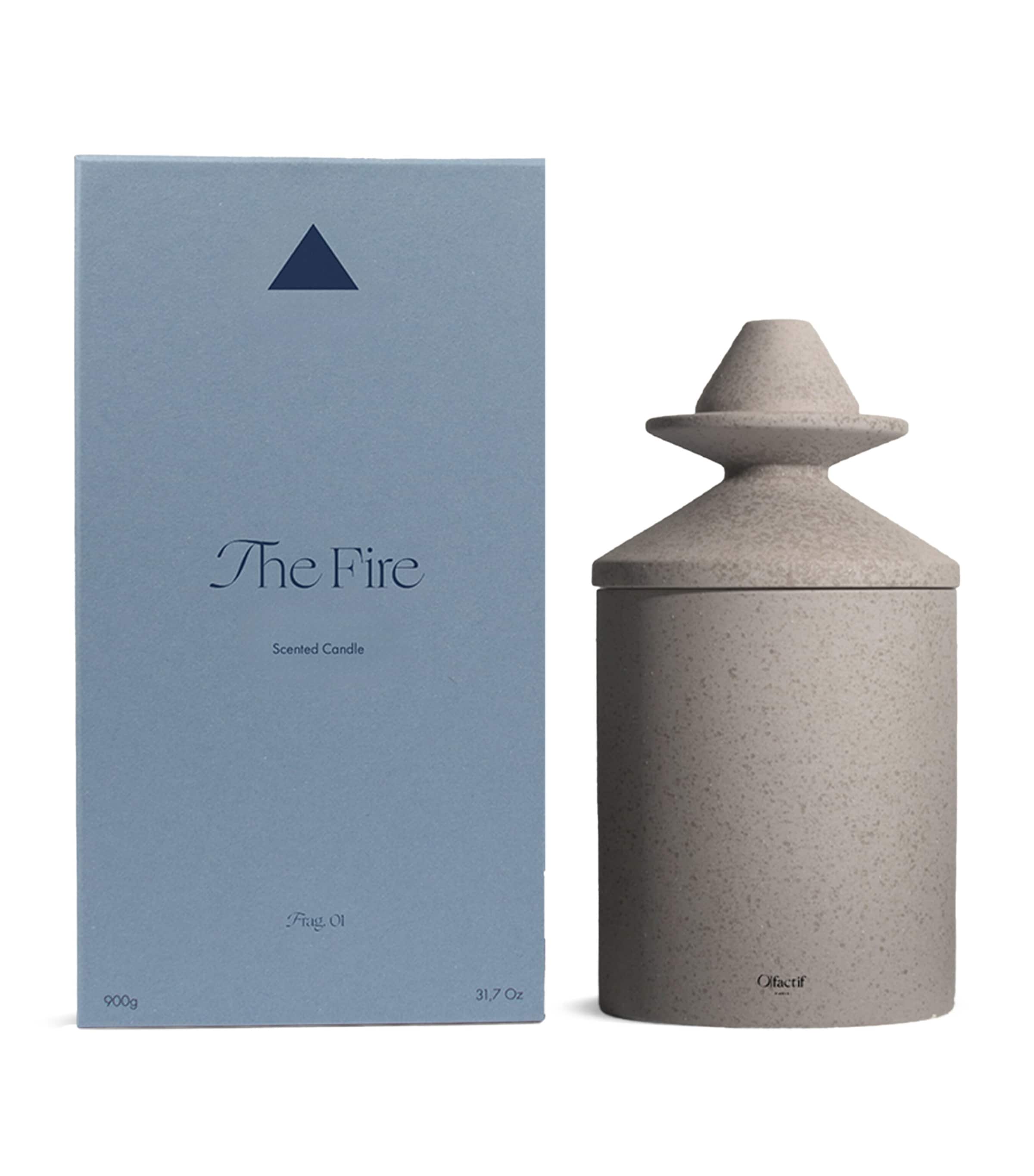 Olfactif The Fire Candle In Grey