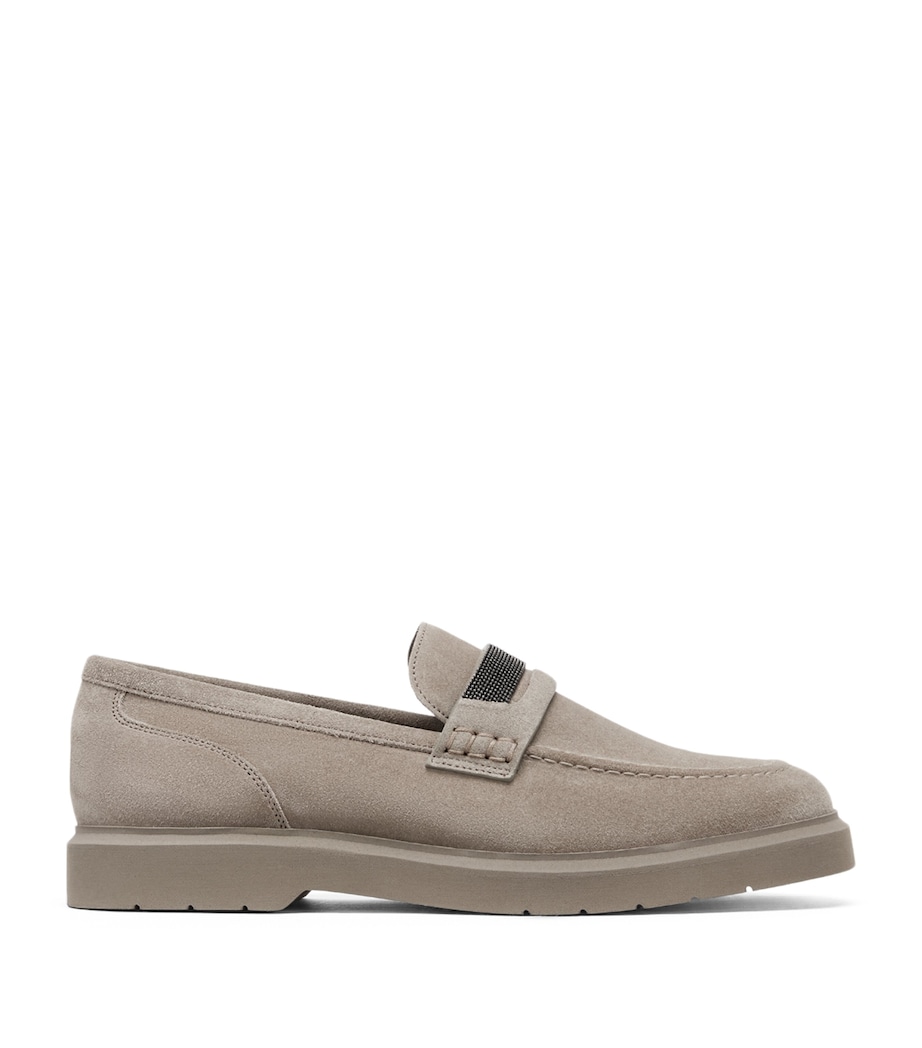 Suede Monili Penny Loafers C5859 Image 1