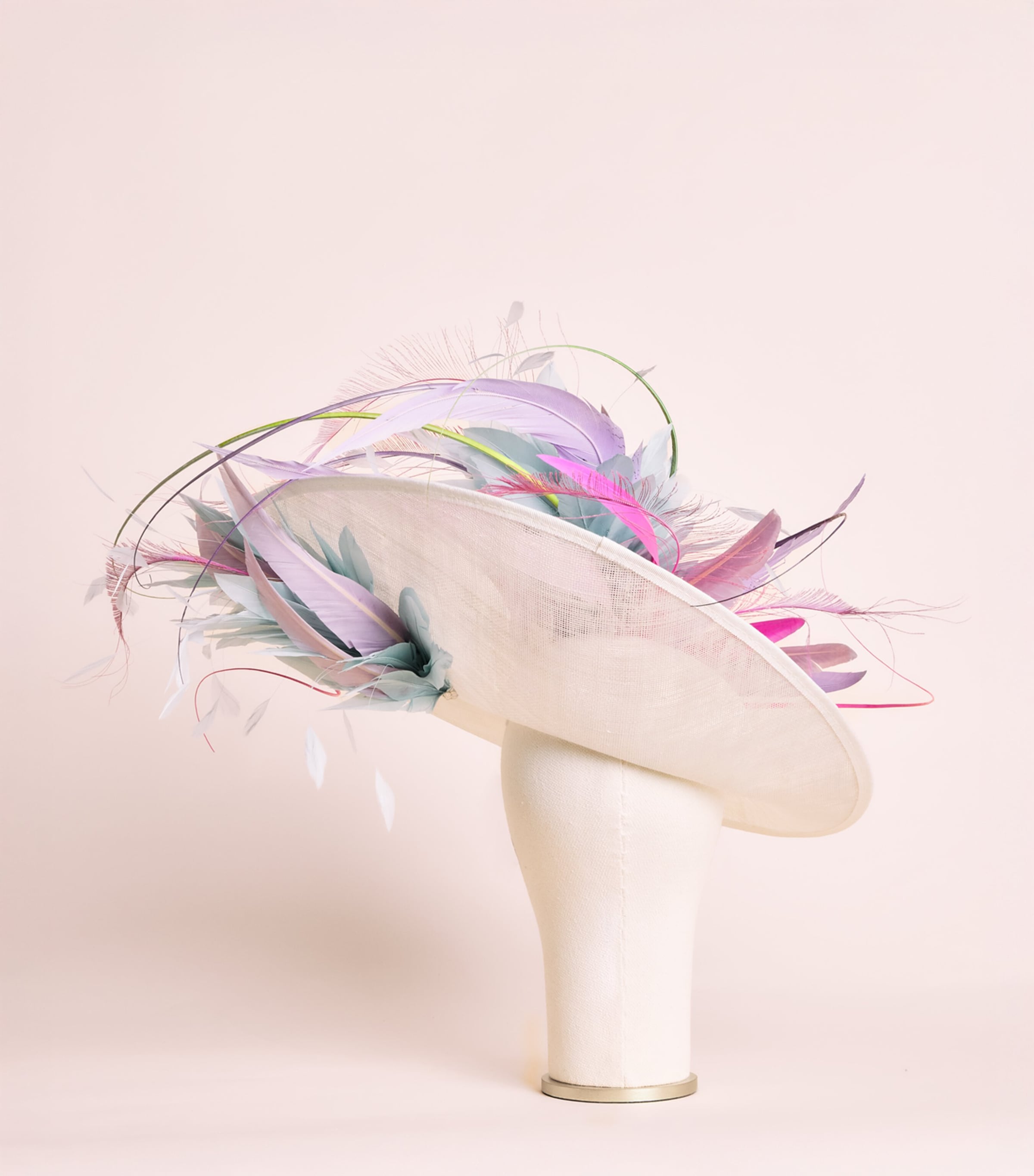 Vivien Sheriff Feather-Trim Showjumper Hat Brights Image 2