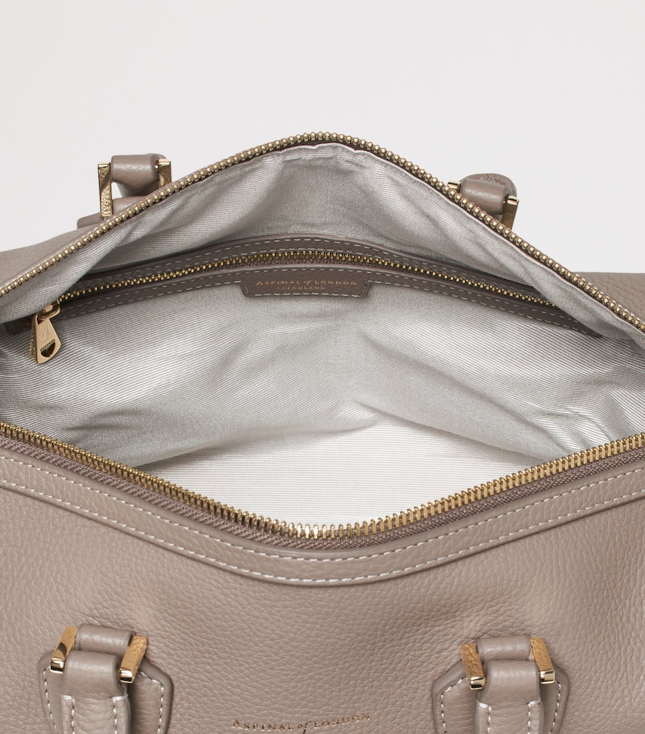 Aspinal Of London Leather Midi The Hudson Bowling Bag Moleskin Image 4