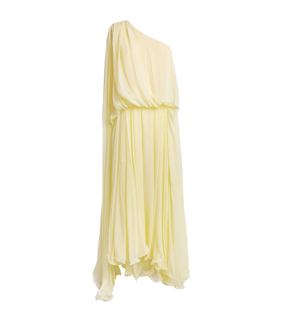 Rachel Gilbert Womens Silk Isla Midi Dress Butter Image 1