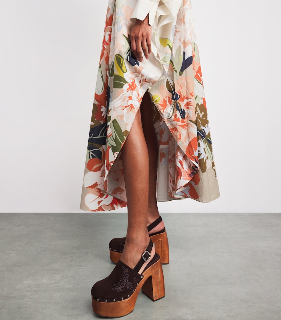 Cotton Floral Rysa Maxi Dress CHMUL CHAMPGNE/MULTI Image 4