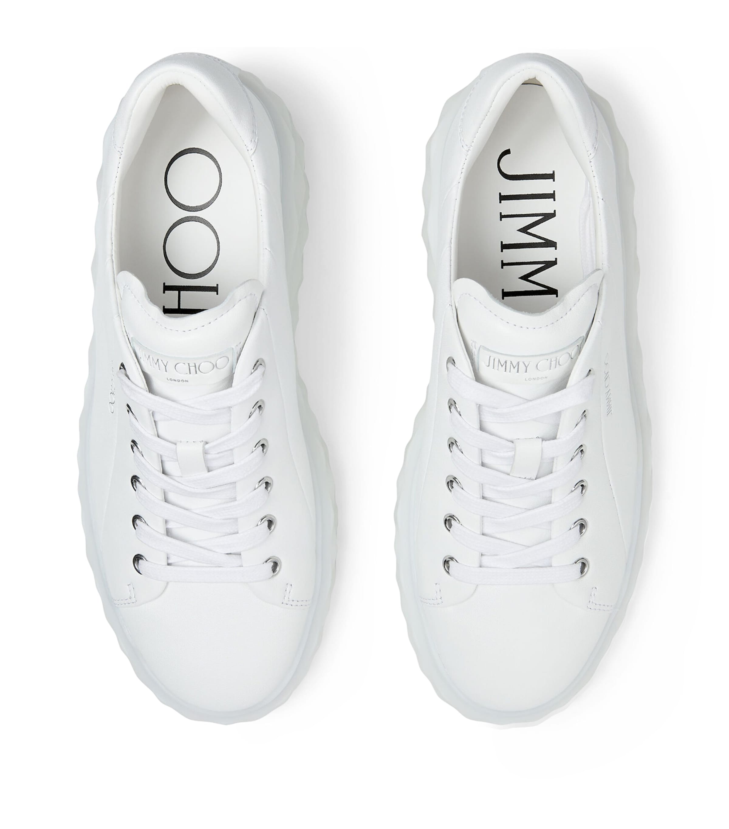 Diamond Light Maxi Leather Sneakers V WHITE/WHITE Image 4