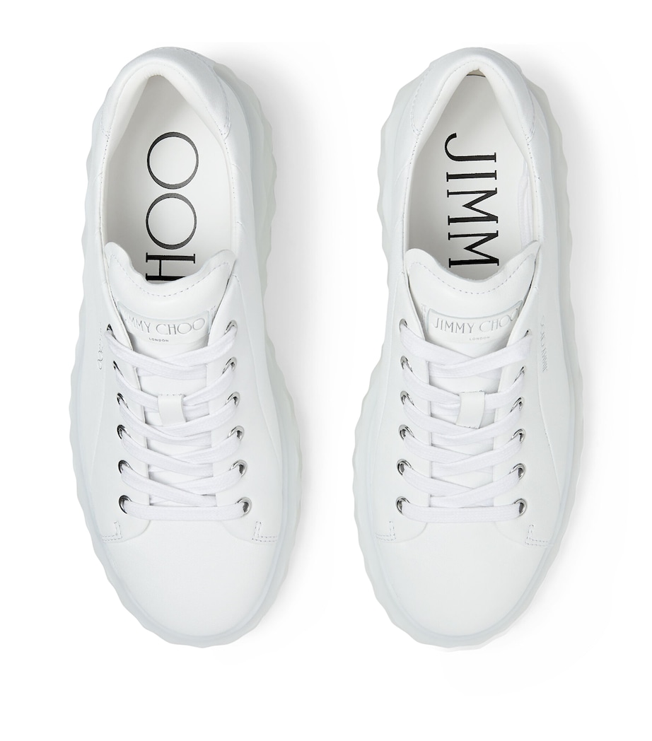 Diamond Light Maxi Leather Sneakers V WHITE/WHITE Image 4