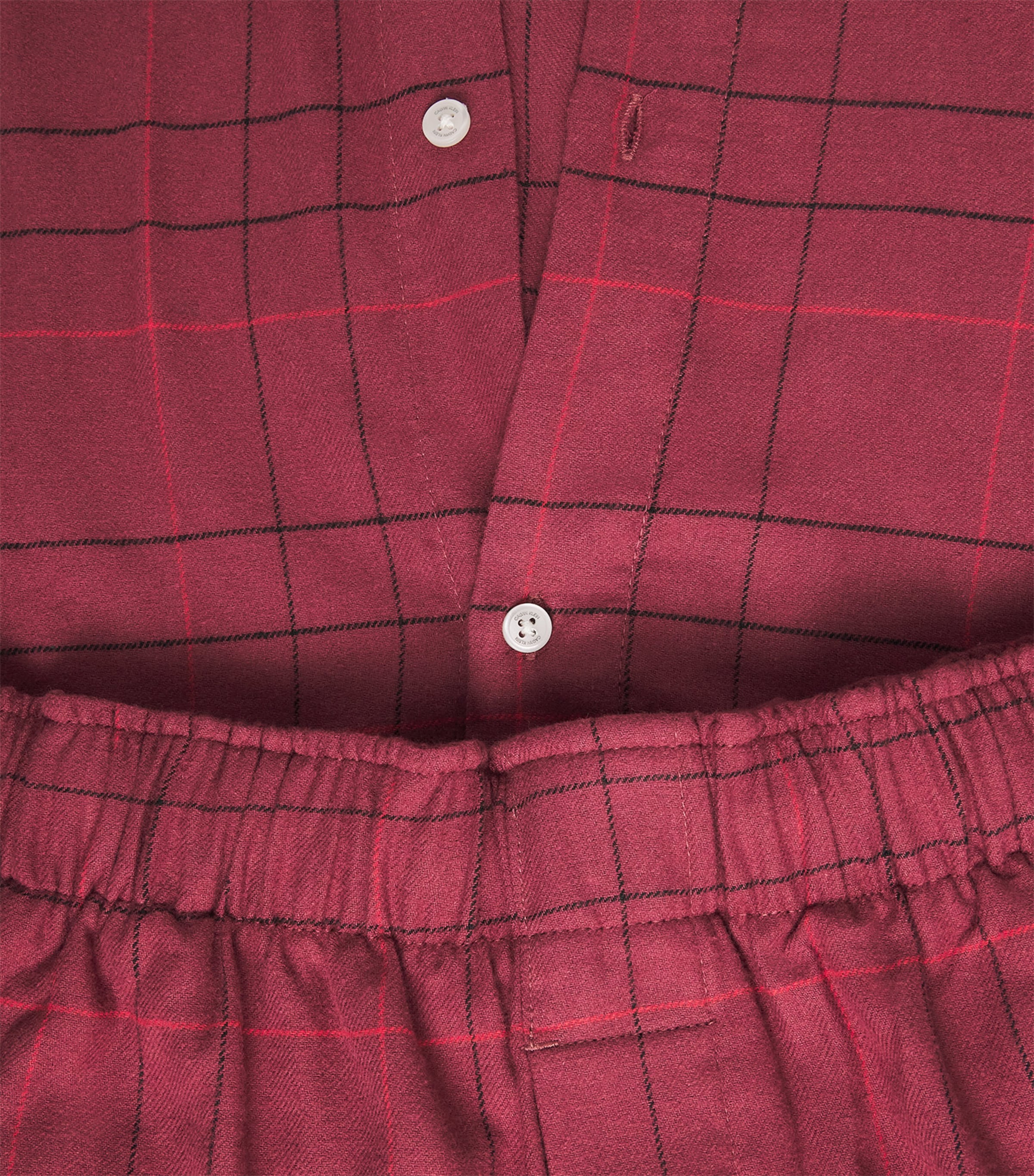 Calvin Klein Mens Cotton Flannel Pyjama Set Sophie Plaid Es Image 6