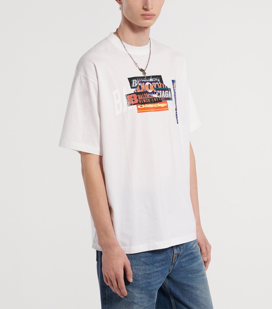 Balenciaga Mens Bumper Sticker T-Shirt Image 5