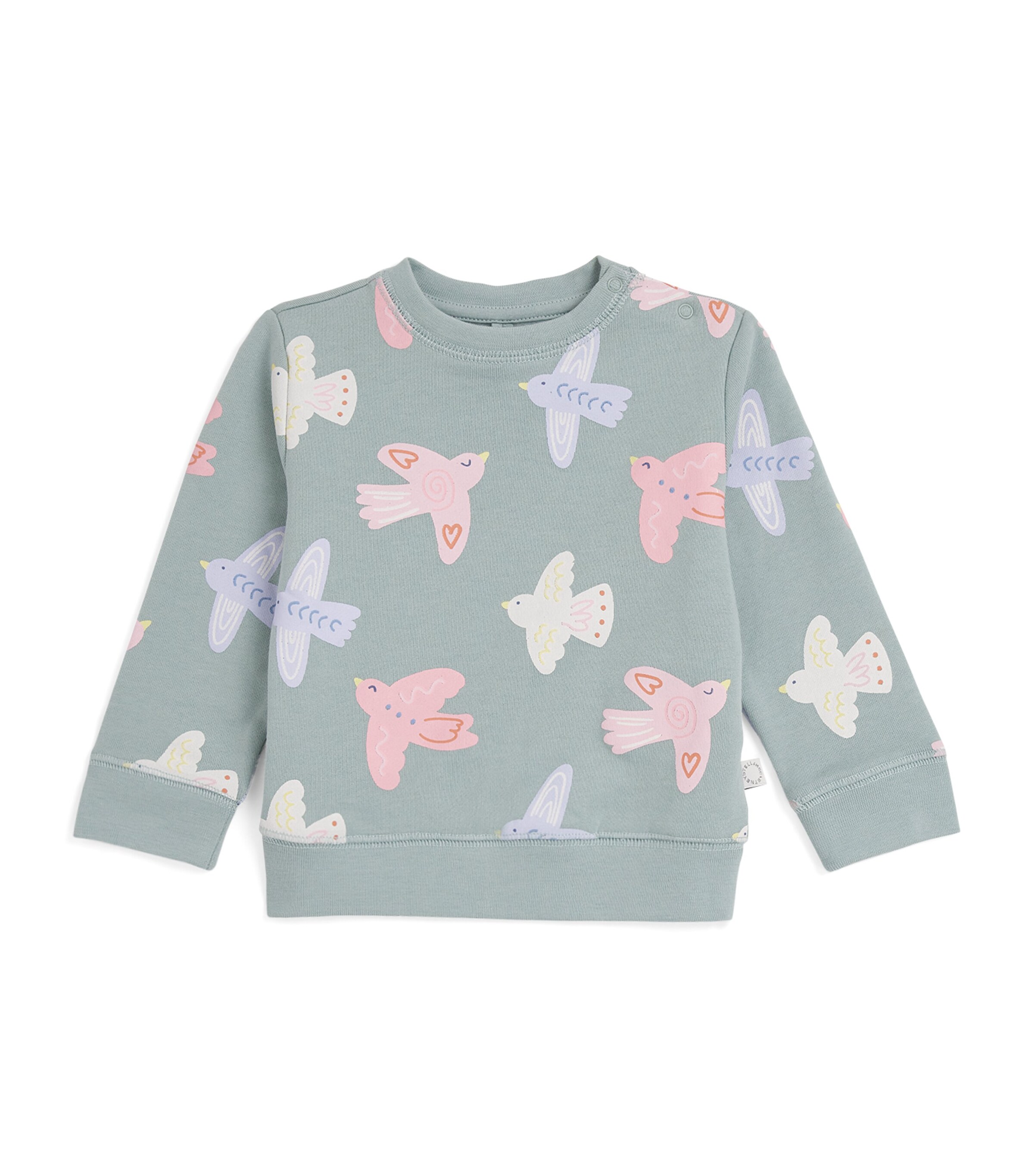 Stella McCartney Kids Cotton Bird Graphic Sweater (3-36 Months) | Baby Clothing | Knitwear | Sweatshirts & Tracksuits | Designers | Stella Mccartney