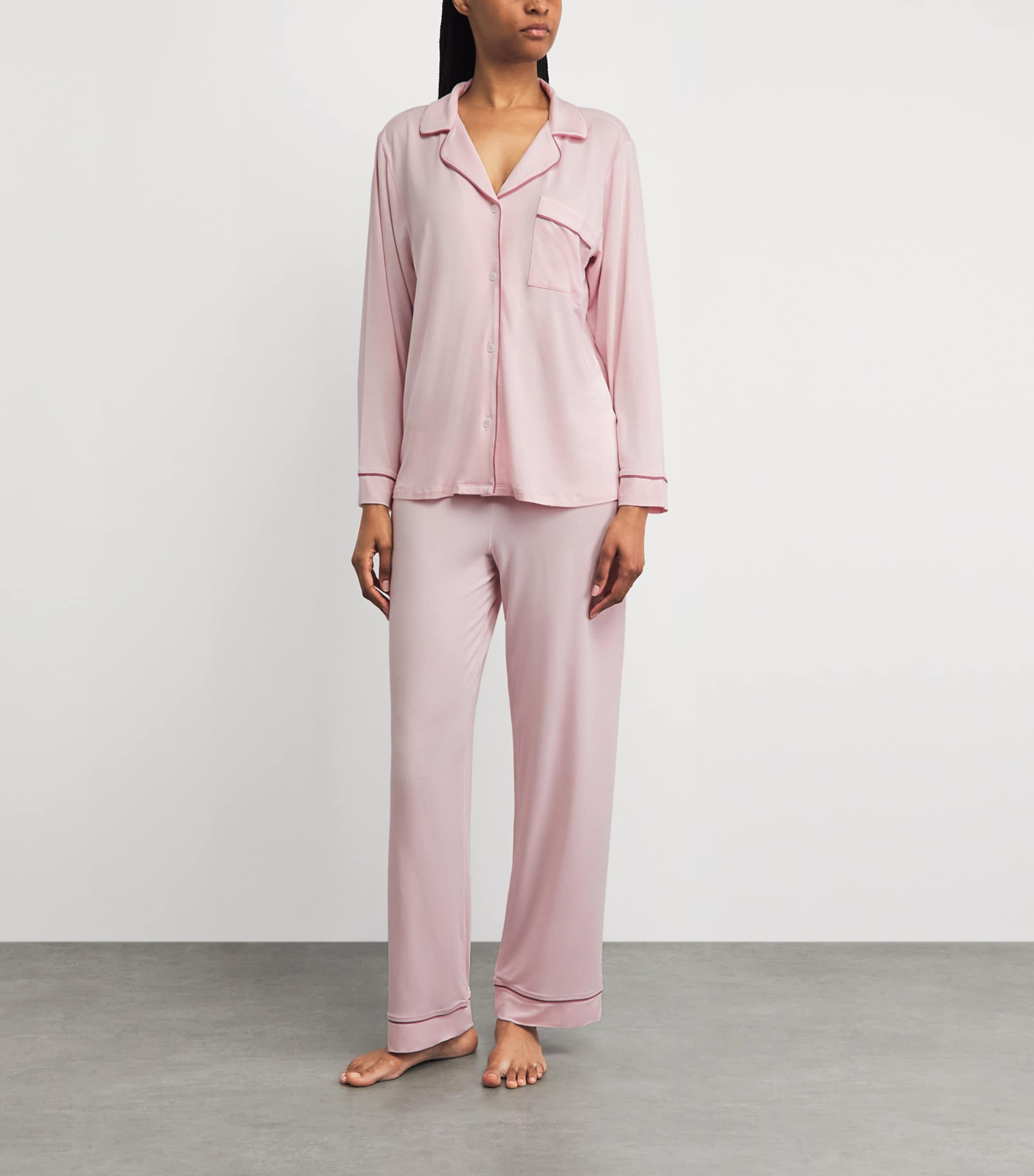 Eberjey Womens Gisele Pyjama Set Ppfig Pale Pink Image 2