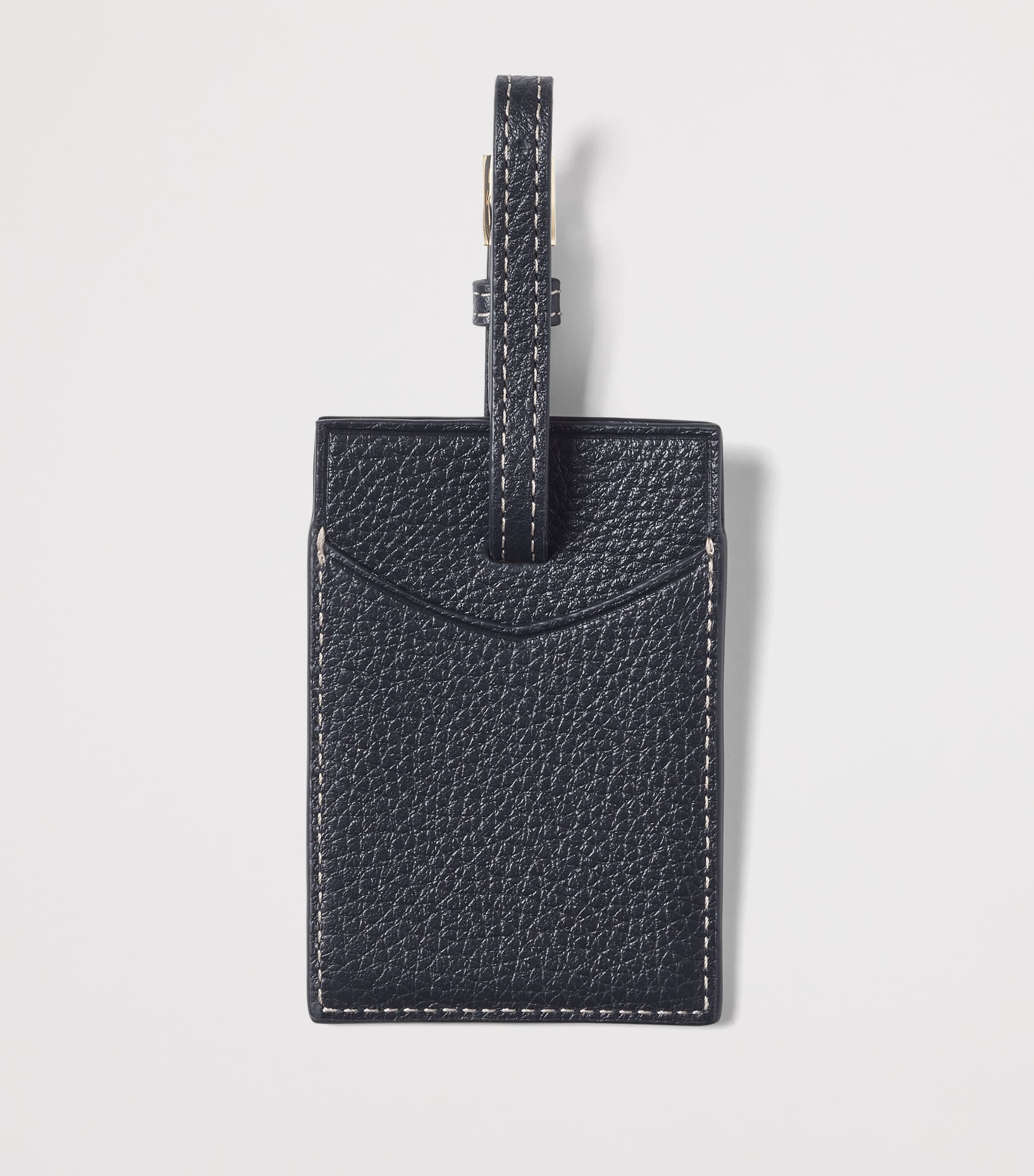 Aspinal Of London Leather Luggage Tag Navy Image 2
