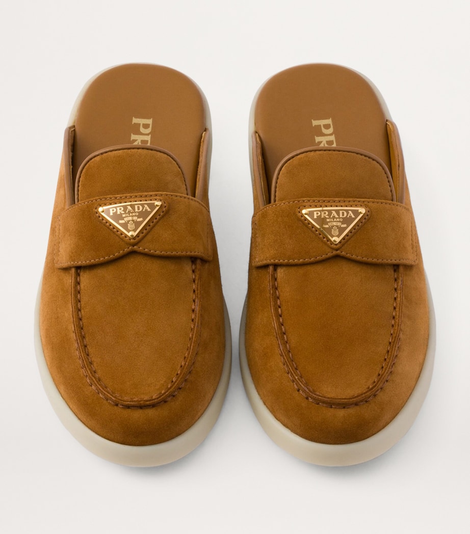 Suede Triangle Mules F0046 Image 4