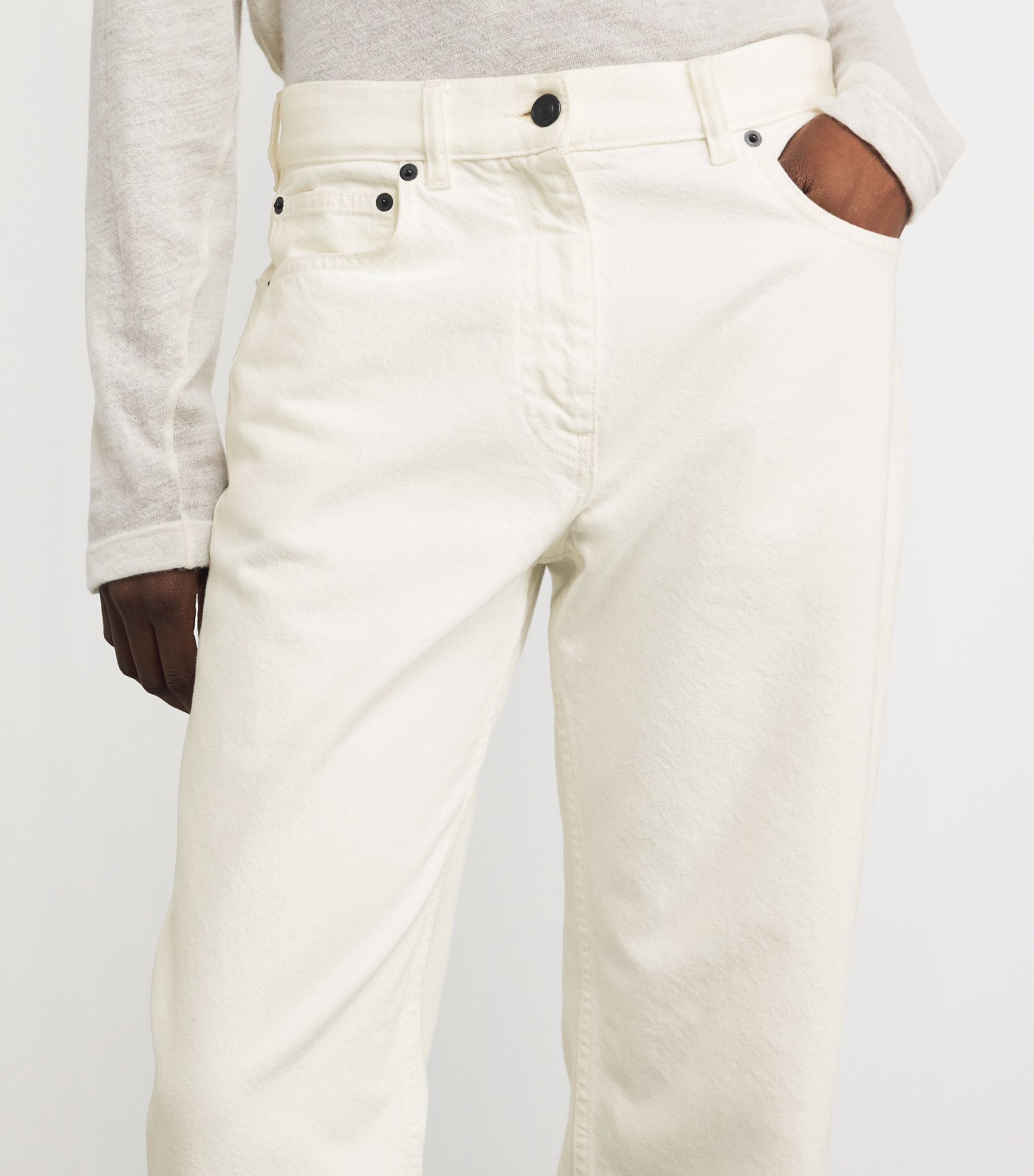 Burty Straight Jeans WHITE Image 5