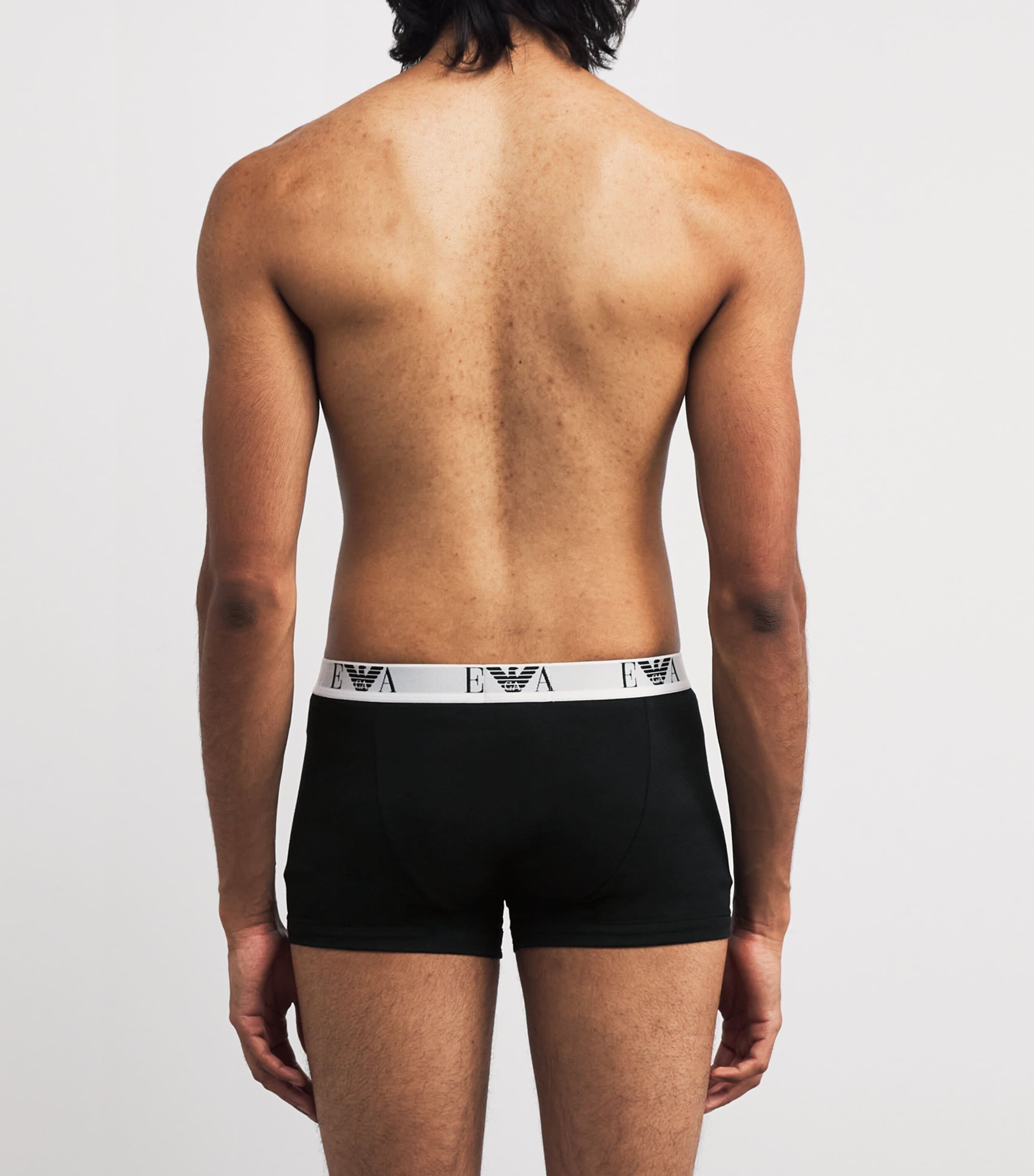 Stretch-Cotton Logo Trunks (Pack Of 3) MC061 BLACK Image 3