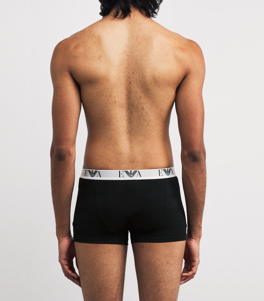 Stretch-Cotton Logo Trunks (Pack Of 3) MC061 BLACK Image 3