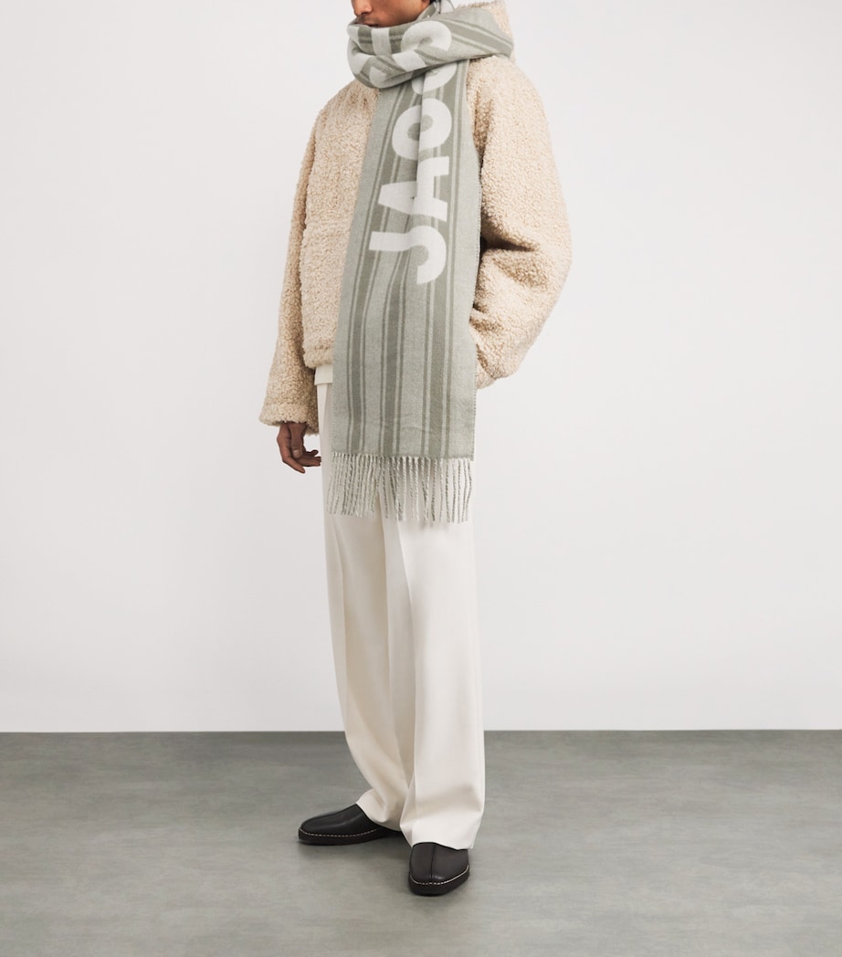 Virgin Wool Logo Scarf JCQRD BSINESS ST-5BJ Image 2