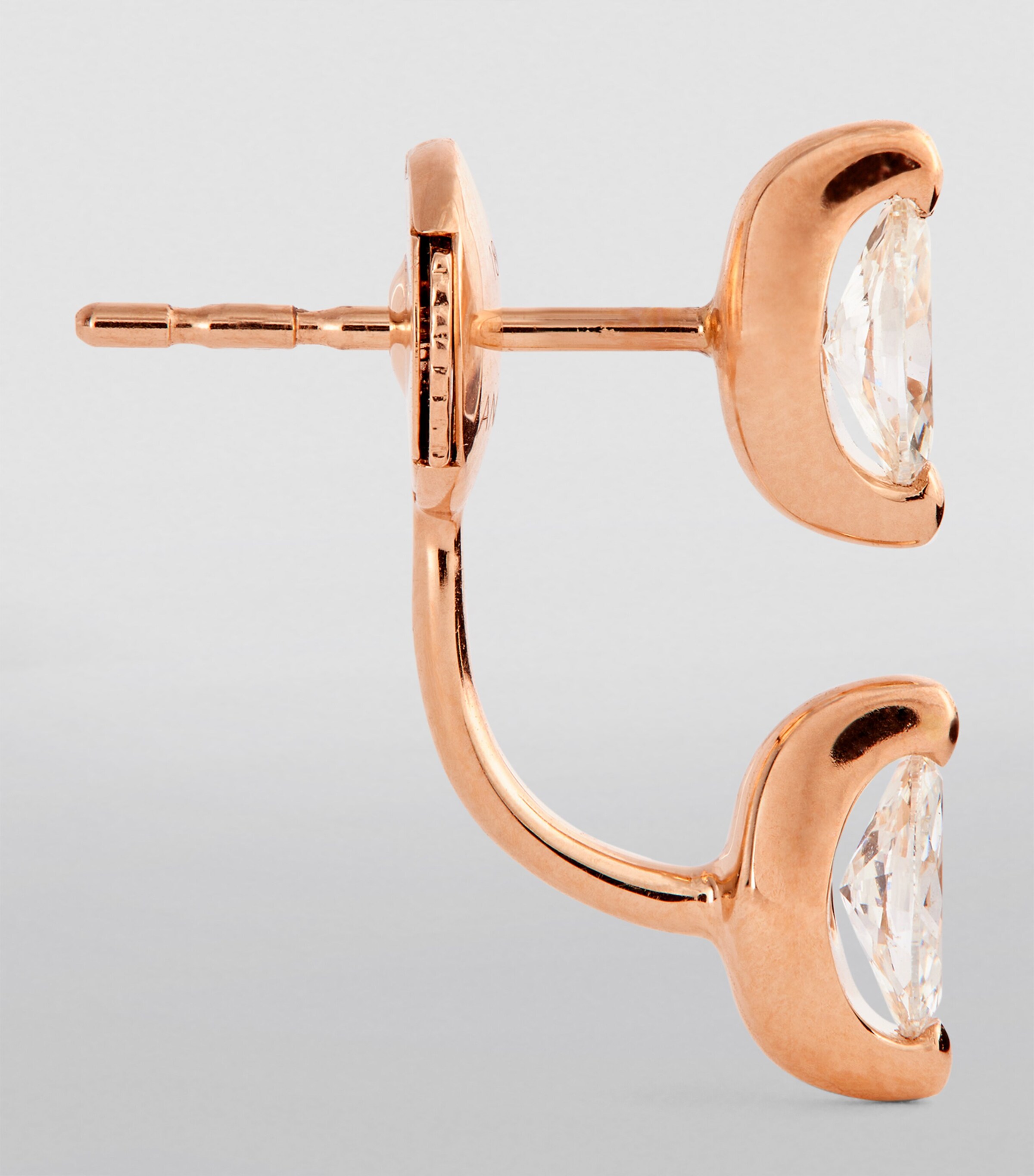 Rose Gold and Marquise Diamond Orbit Single Earring ROSE GOLD Image 3