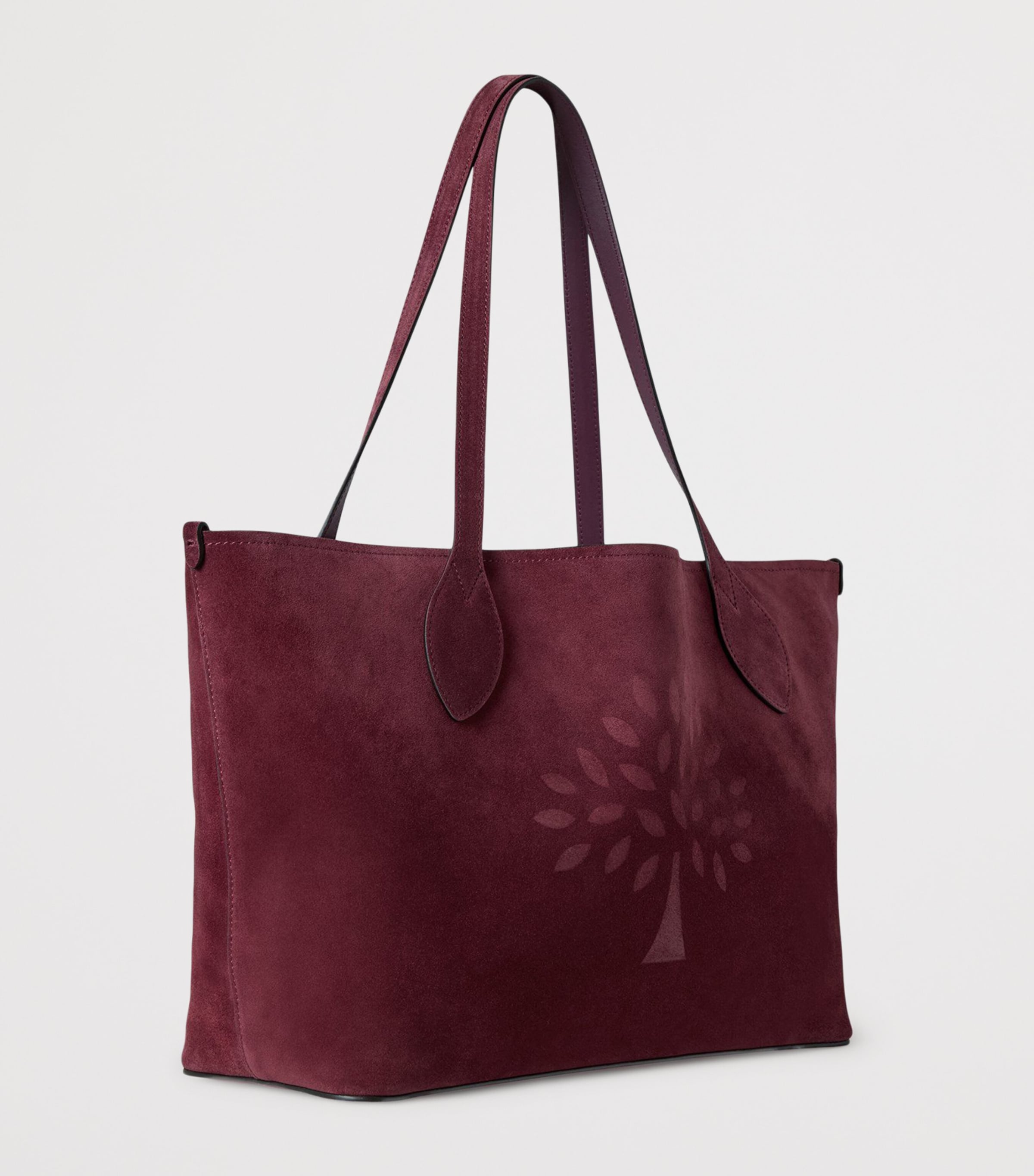 Suede Tree Tote Bag BERRY Image 4