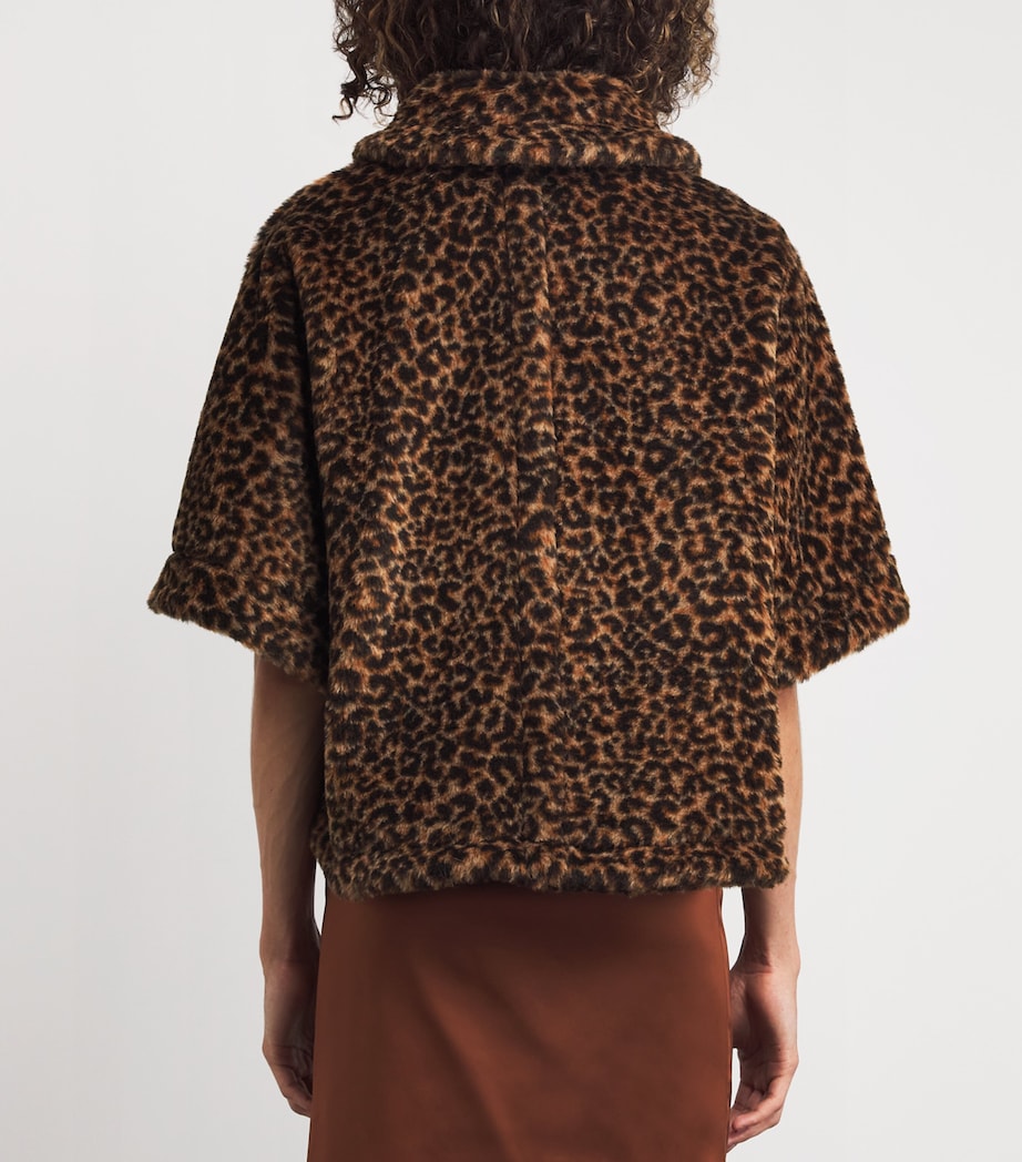 Alpaca-Wool-Silk Cape Bolero BEIGE Image 4