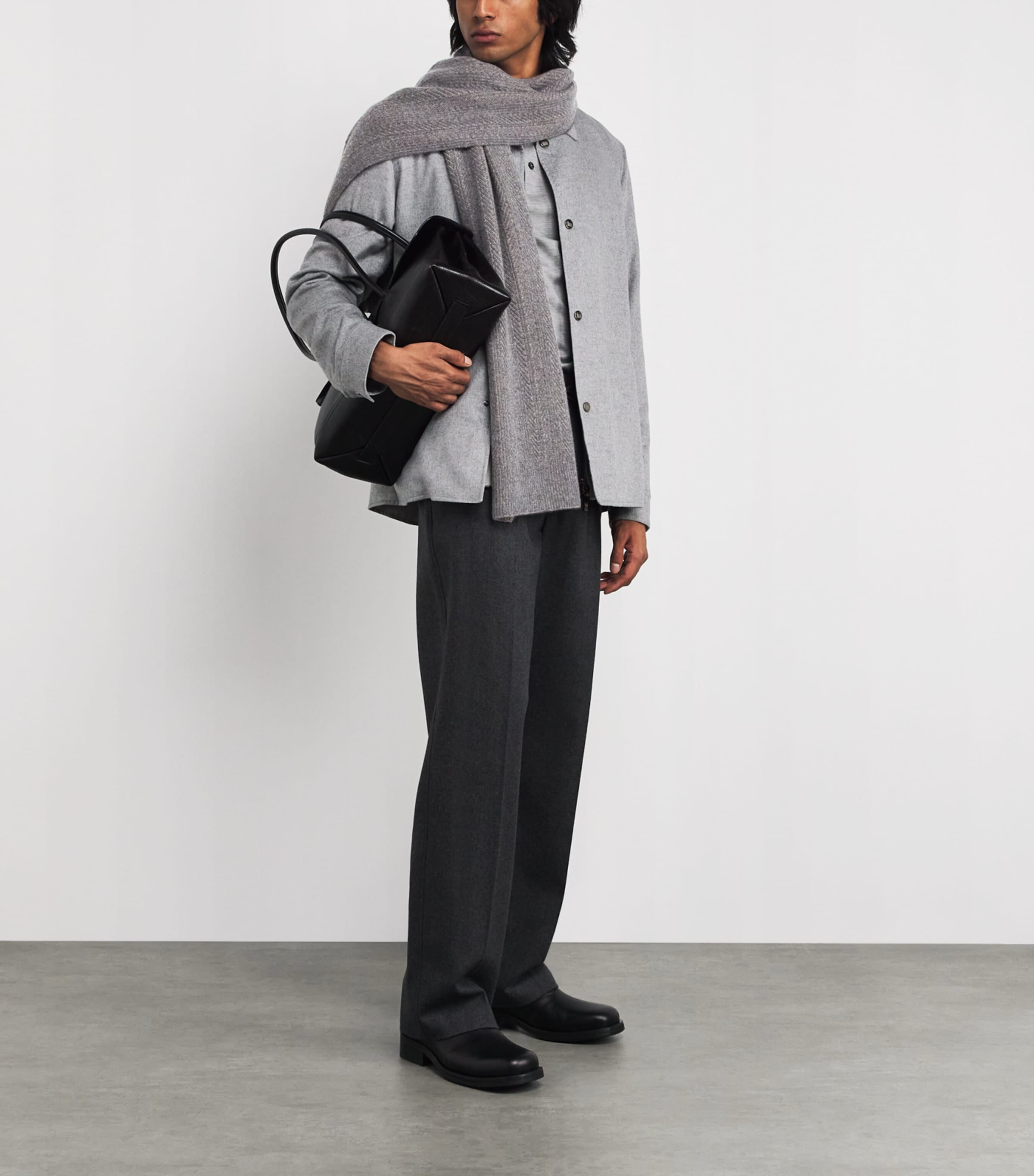 Kid Cashmere Scarf GREY BROWN/394 Image 2