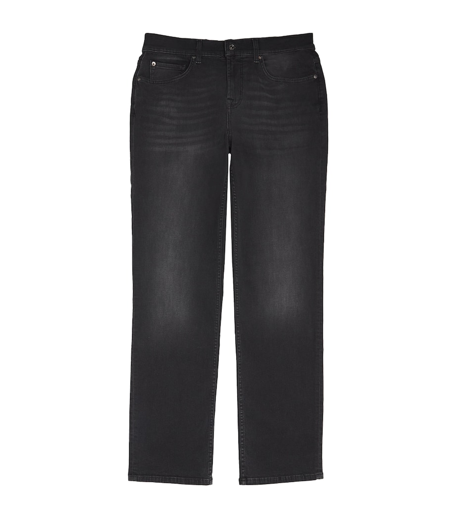 7 For All Mankind Mens Austyn Straight Jeans Black Image 1