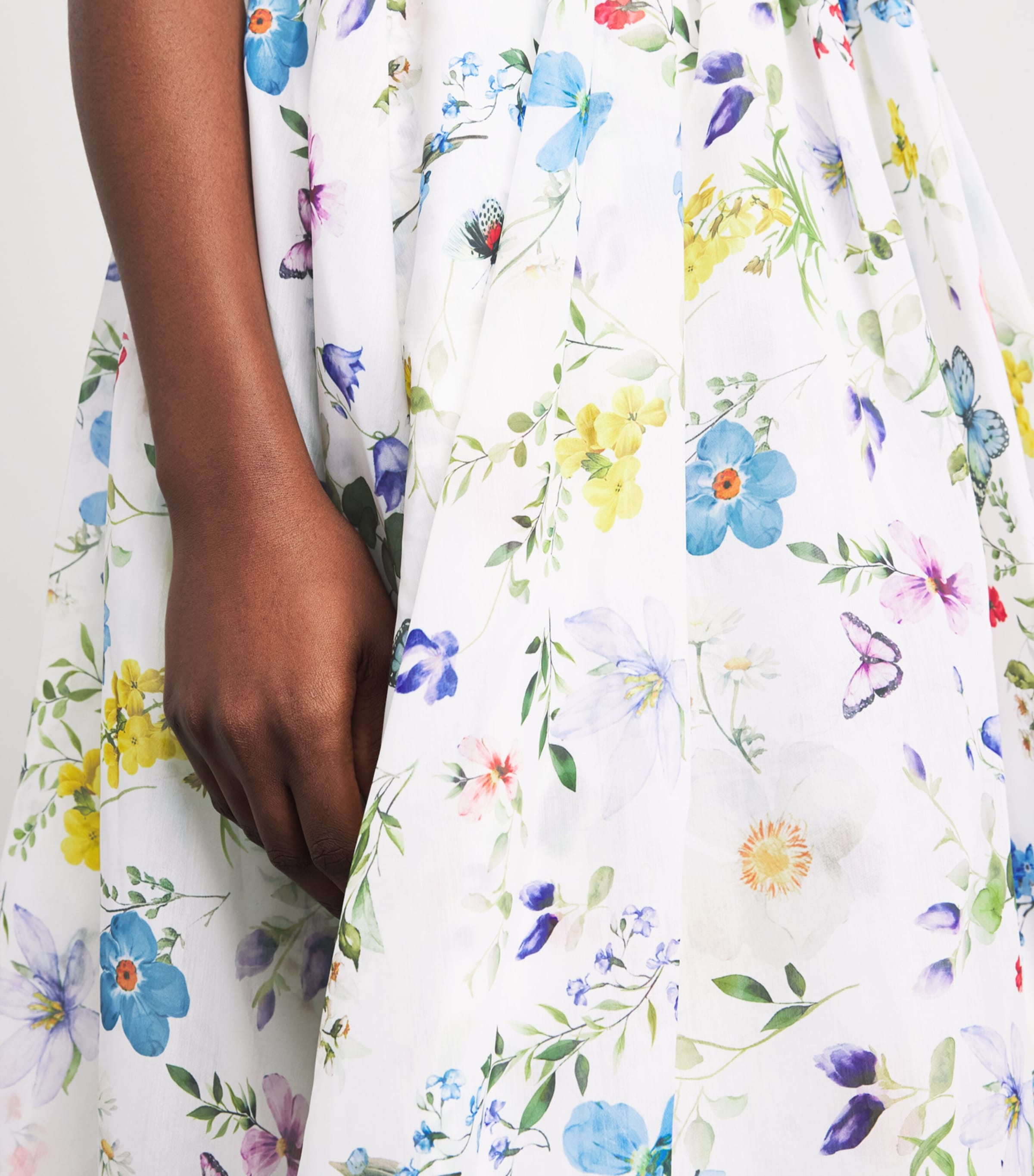 Alice+Olivia Womens Floral Maxi Dress Twstng Vines Off Wht Image 5