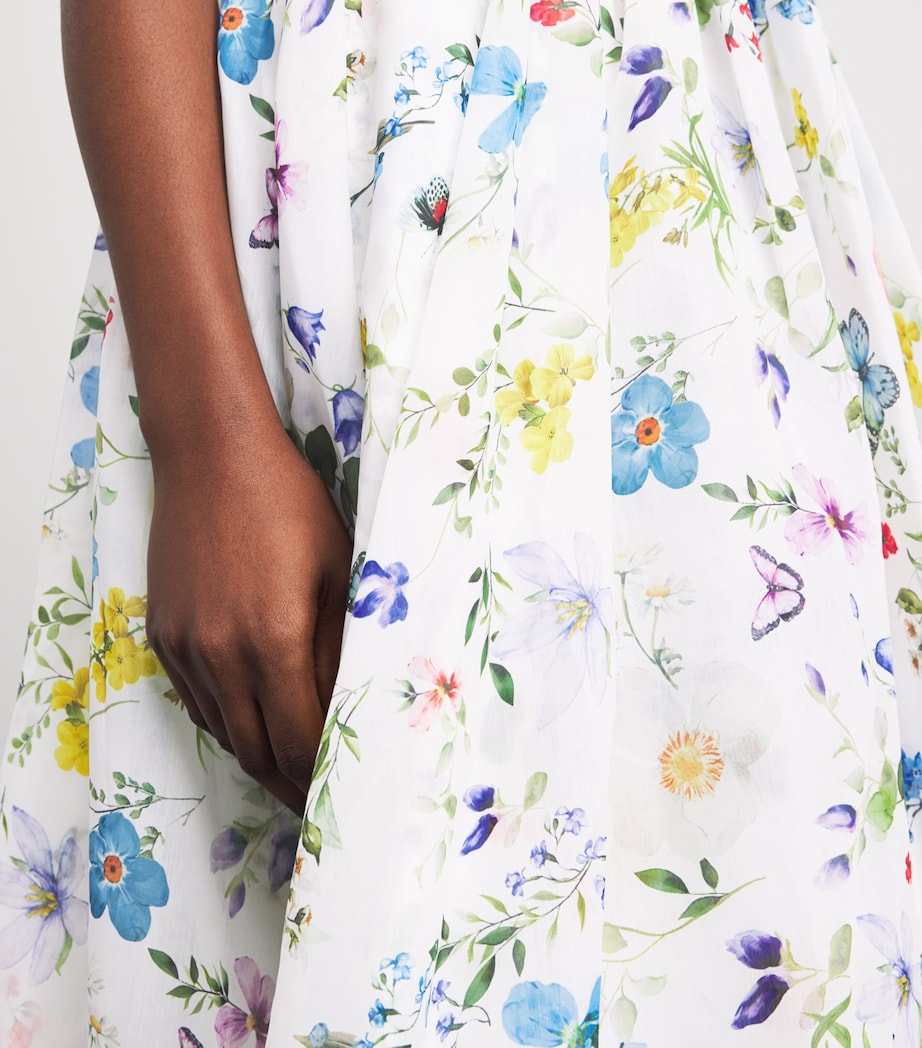 Alice+Olivia Womens Floral Maxi Dress Twstng Vines Off Wht Image 5