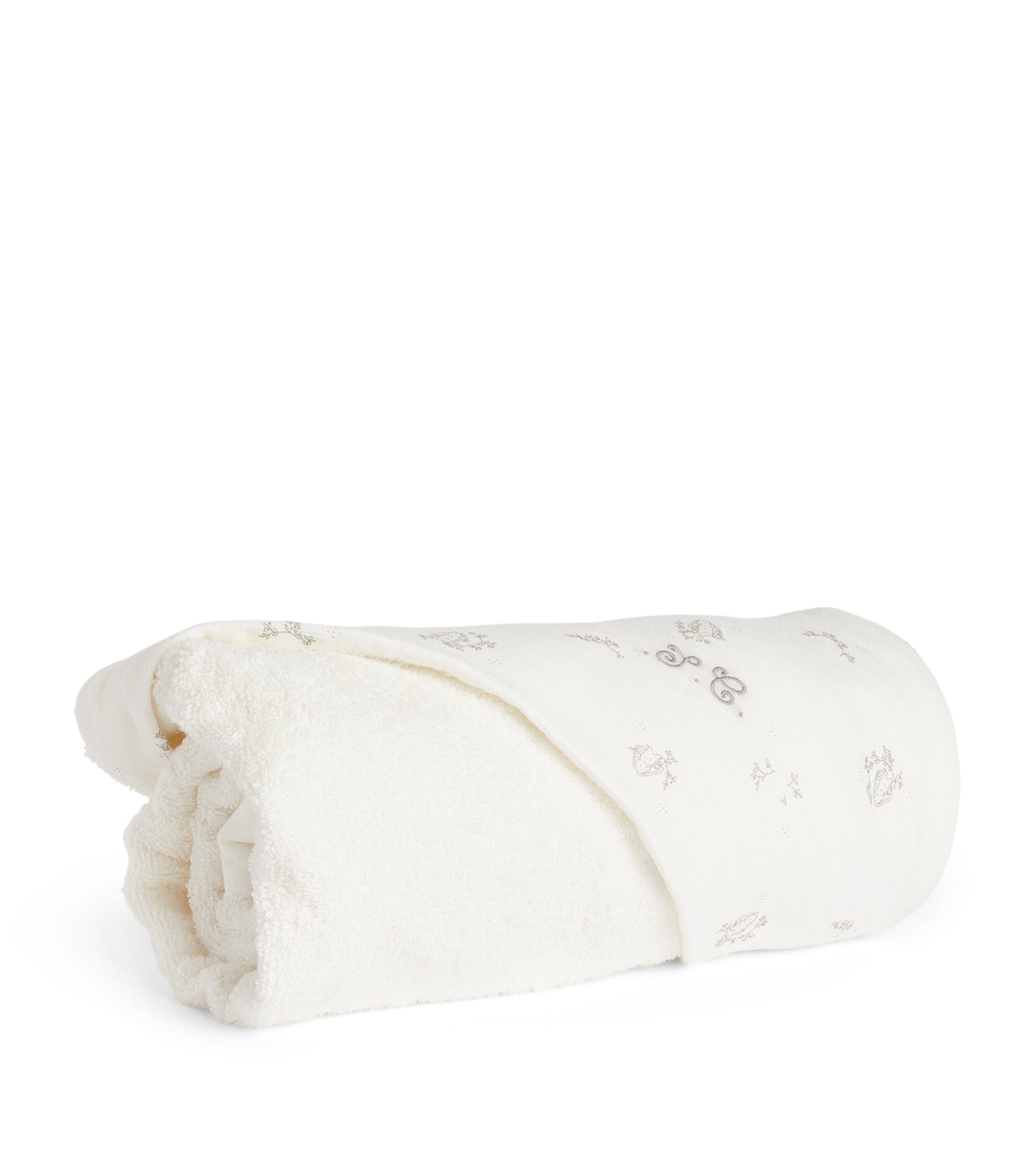 Tartine Et Chocolat Petit Rabbit Hooded Towel In Ivory
