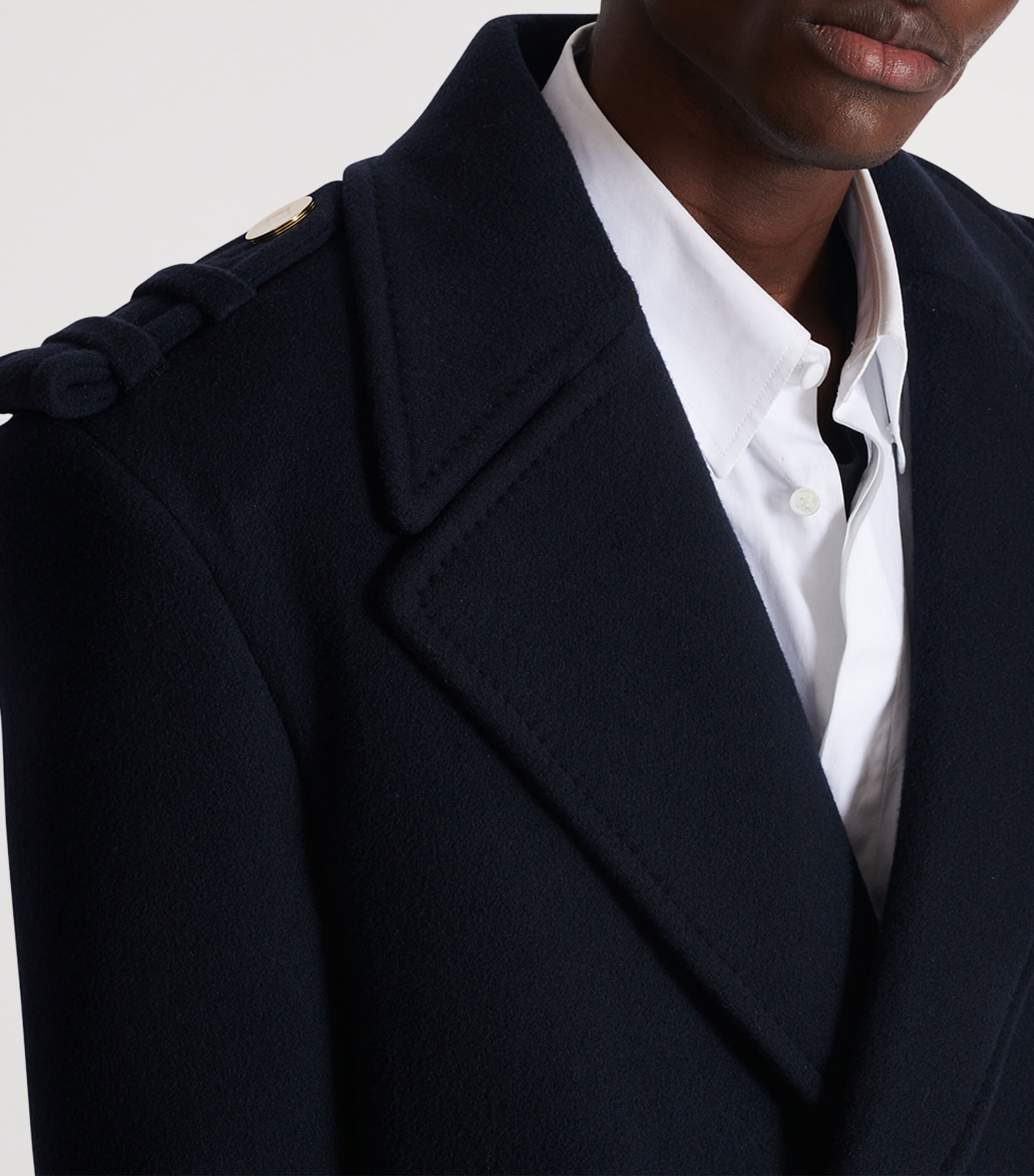 Virgin Wool-Cashmere Reefer Jacket 6UC MARINE Image 6