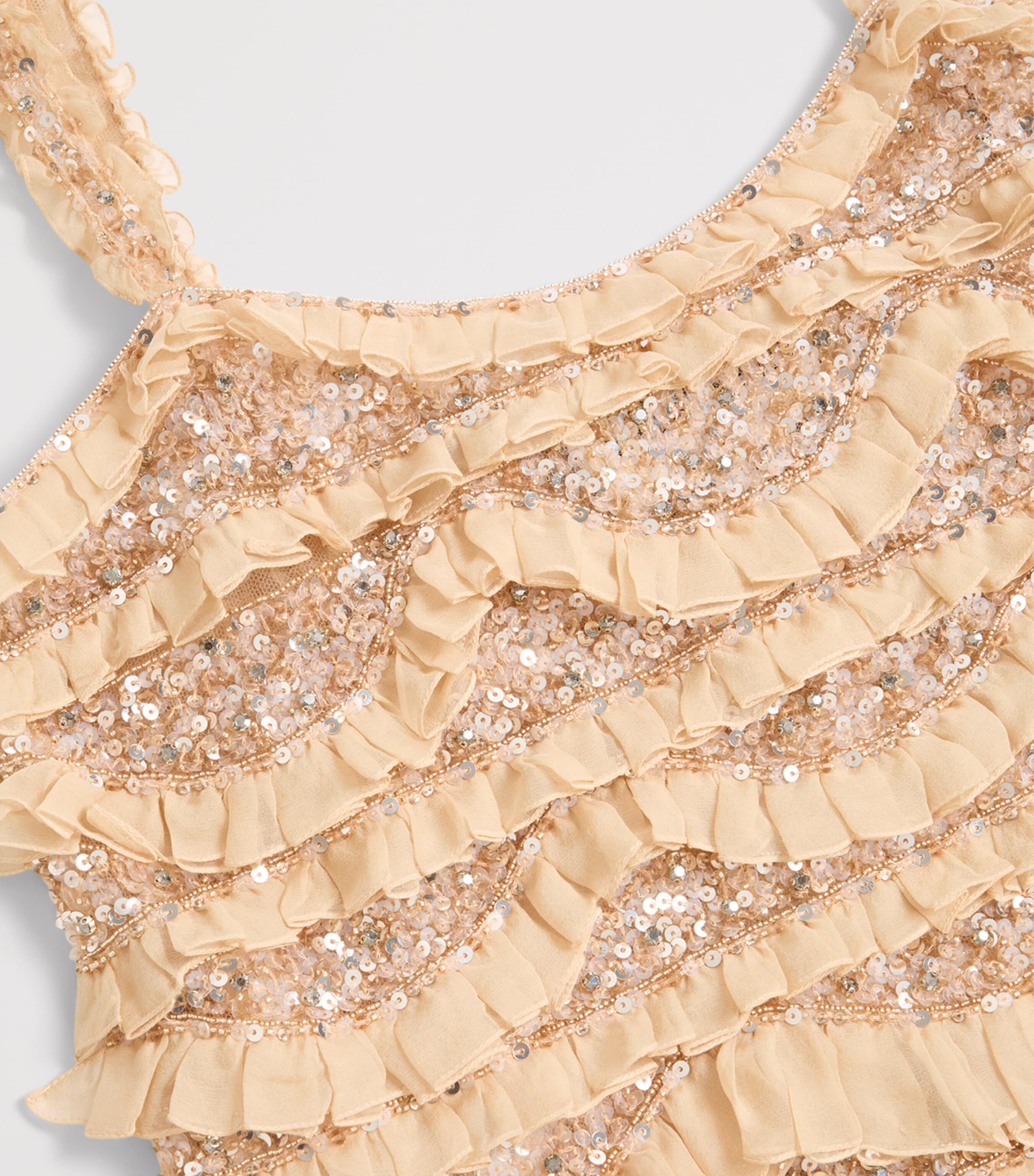 Silk Ruffled Mini Dress CGL Image 7