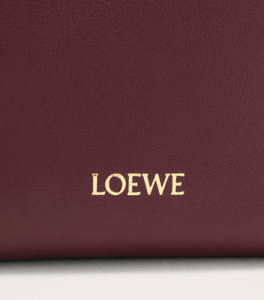 Leather Pebble Cross-Body Bag DARK BURGUNDY Image 8