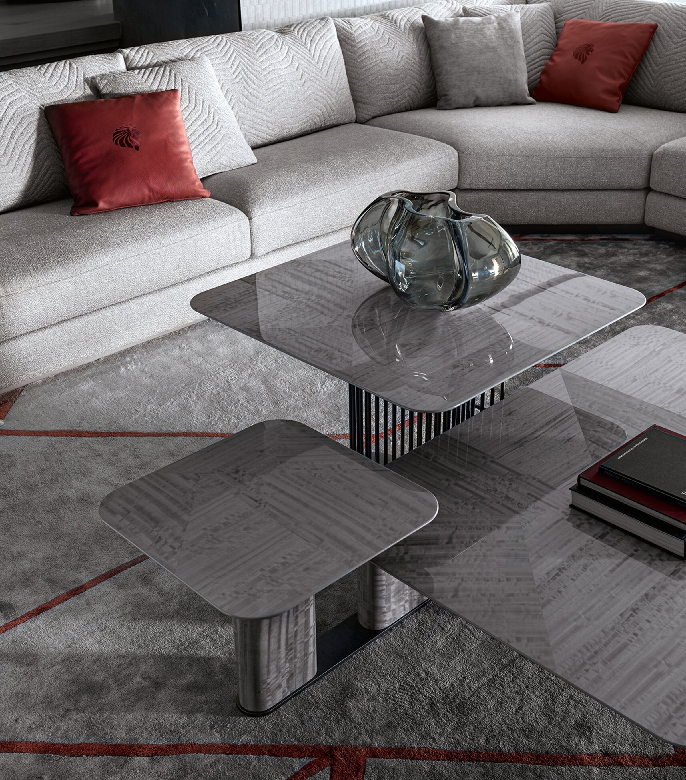 Moonlight Triple Cocktail Table GREY Image 2