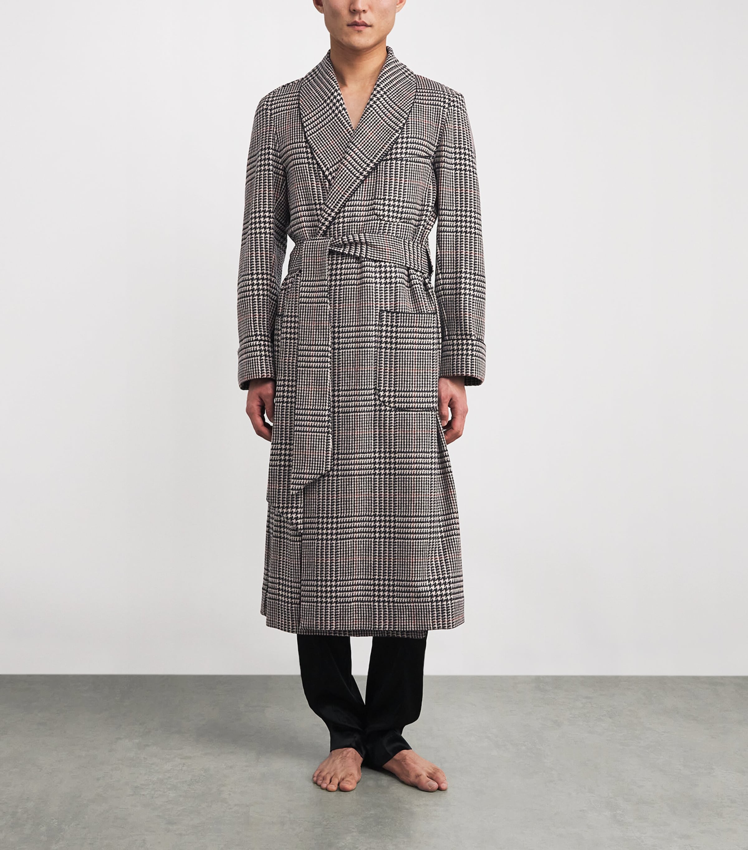 Wool Check Dressing Gown MULTI Image 2