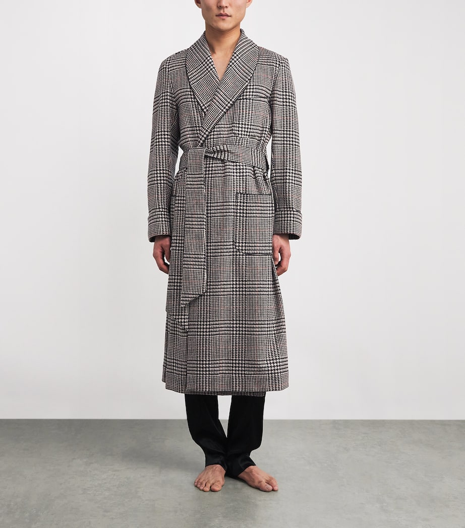 Wool Check Dressing Gown MULTI Image 2