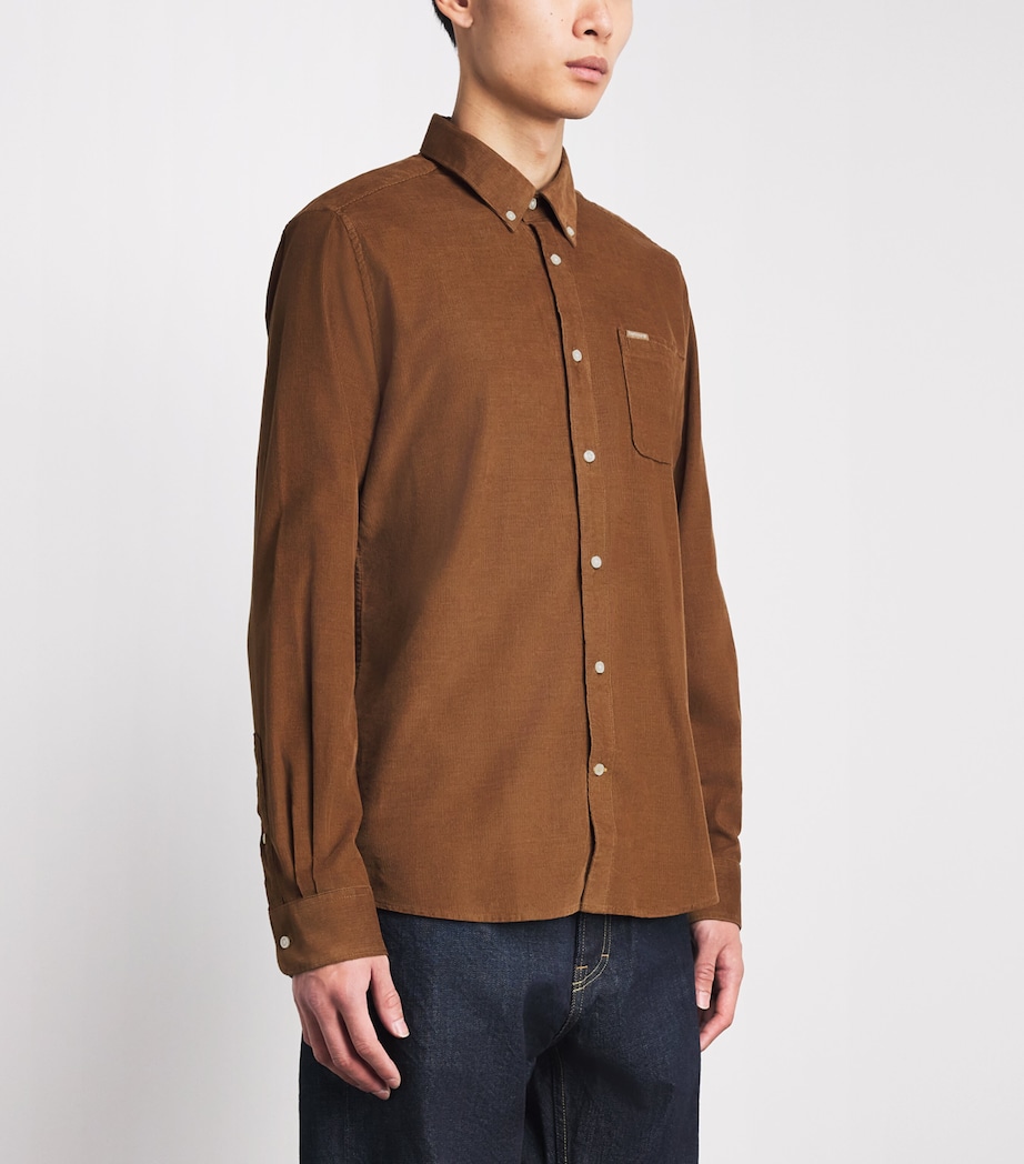 Barbour Mens Cotton Ramsey Tailored Shirt Sandstone Image 4