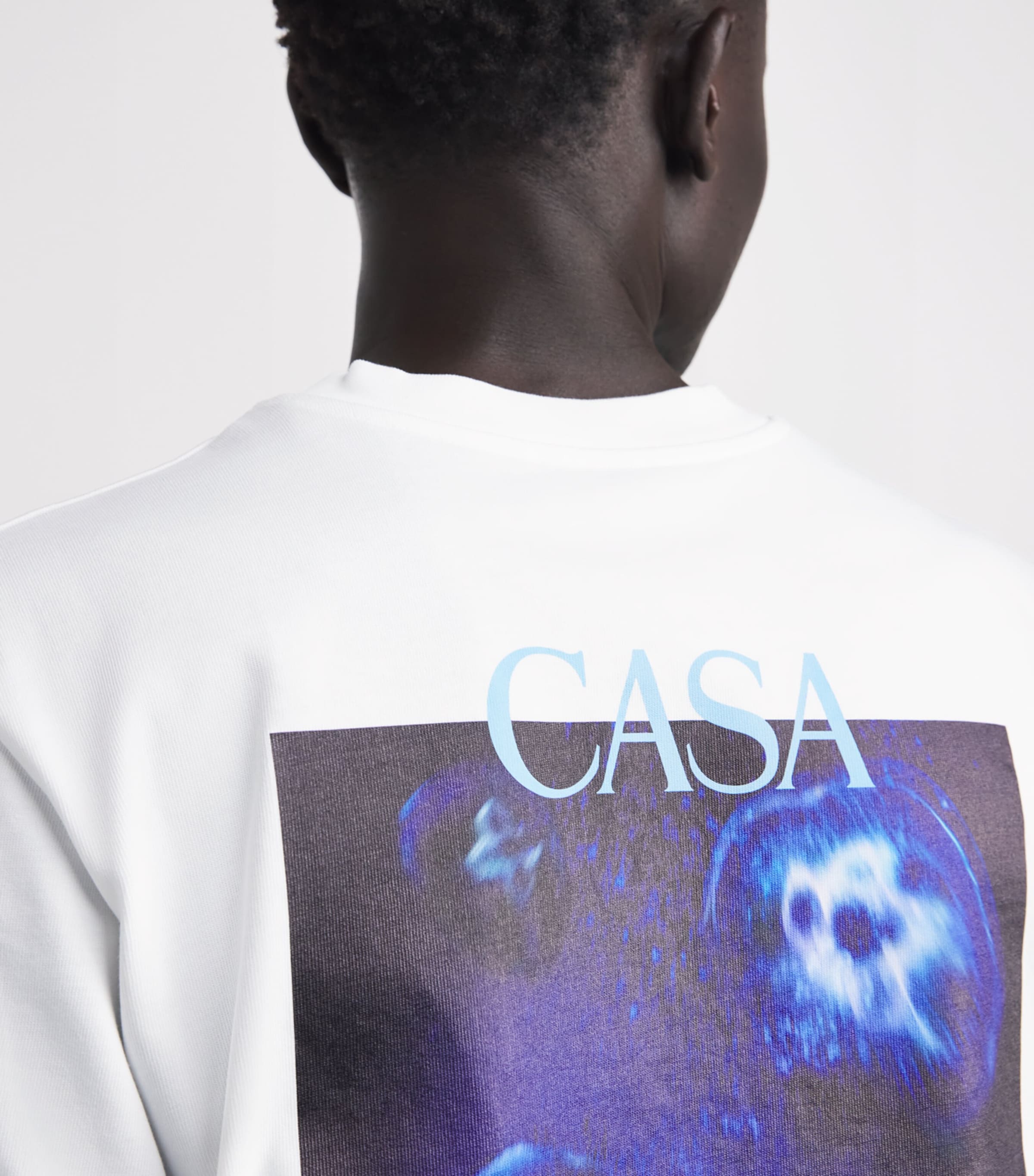 Casablanca Mens Organic Cotton Meduse Sportive T-Shirt White/meduse Sportiv Image 3