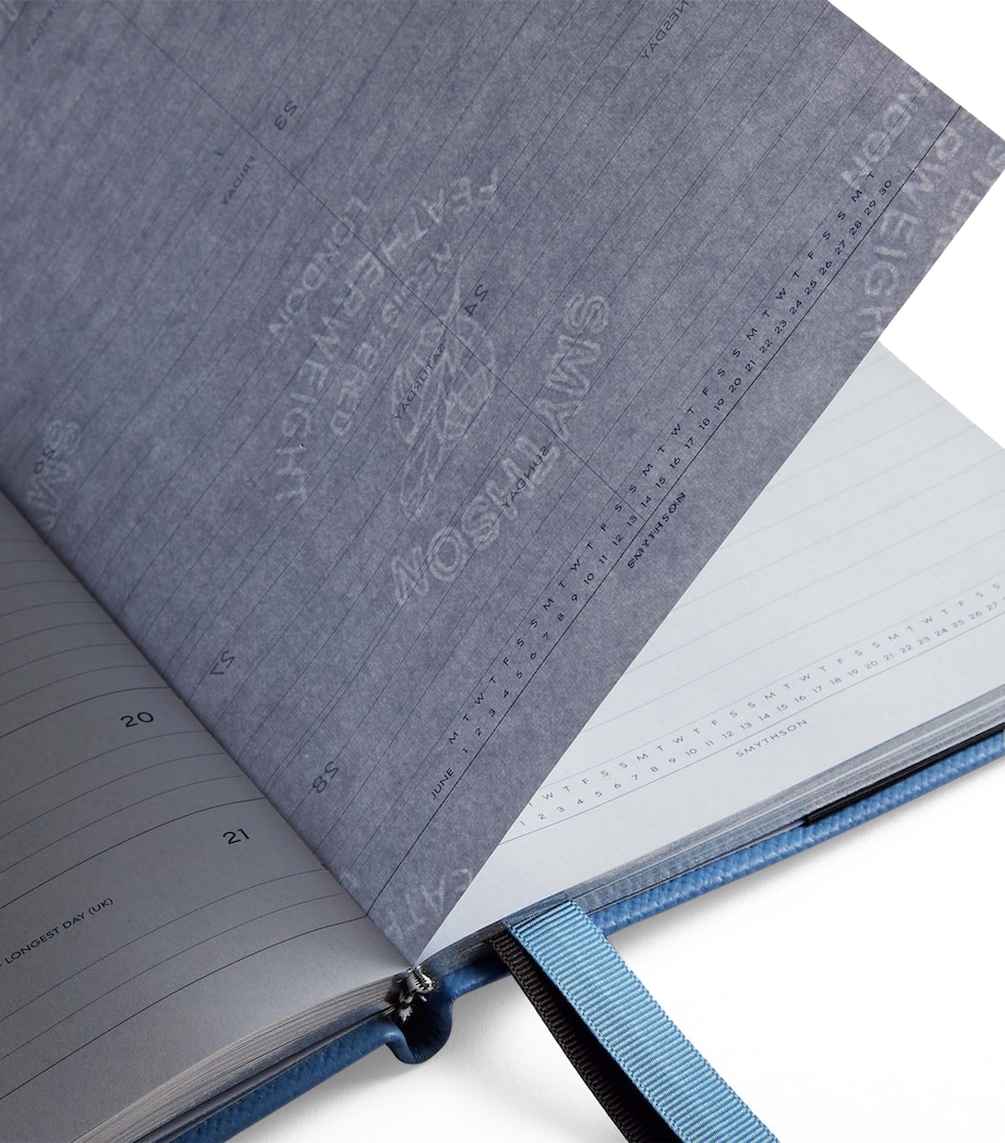 Smythson Leather Soho Planner Nile Blue Image 3
