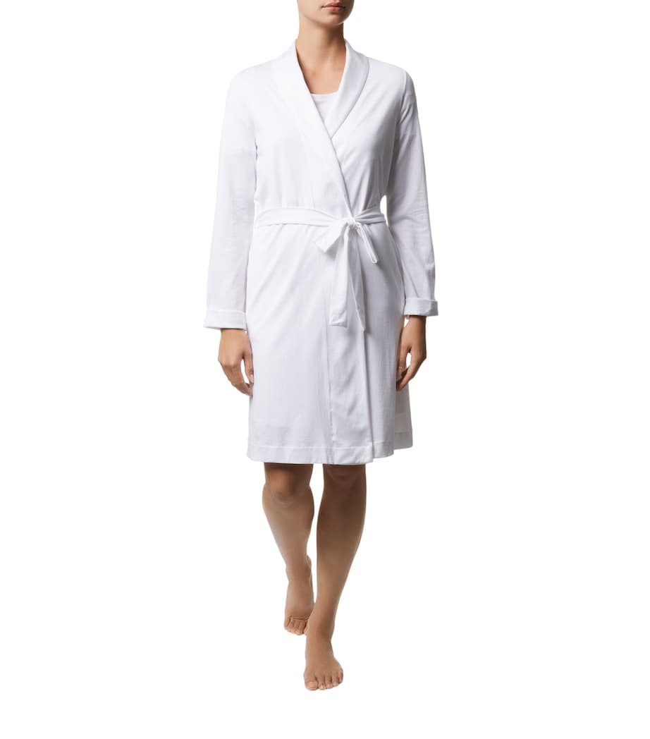 Short Cotton Robe WHITE Image 2