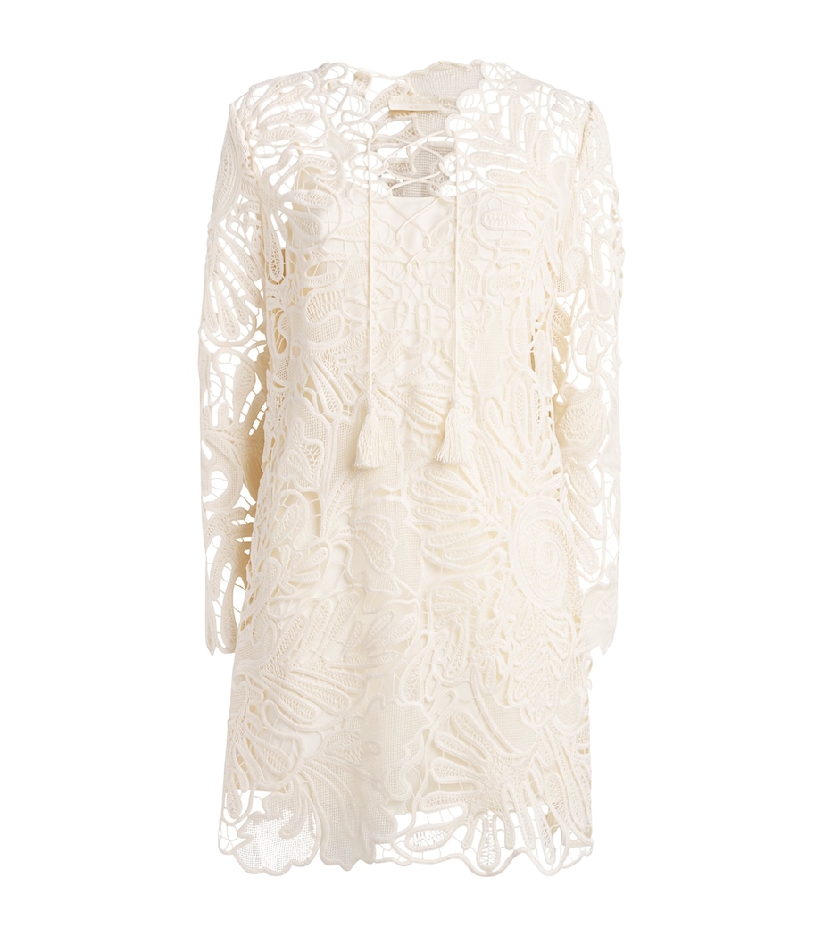 Ulla Johnson White Corded Lace Dita Mini Dress | Harrods US Ulla Johnson White Corded Lace Dita Mini Dress | Harrods US