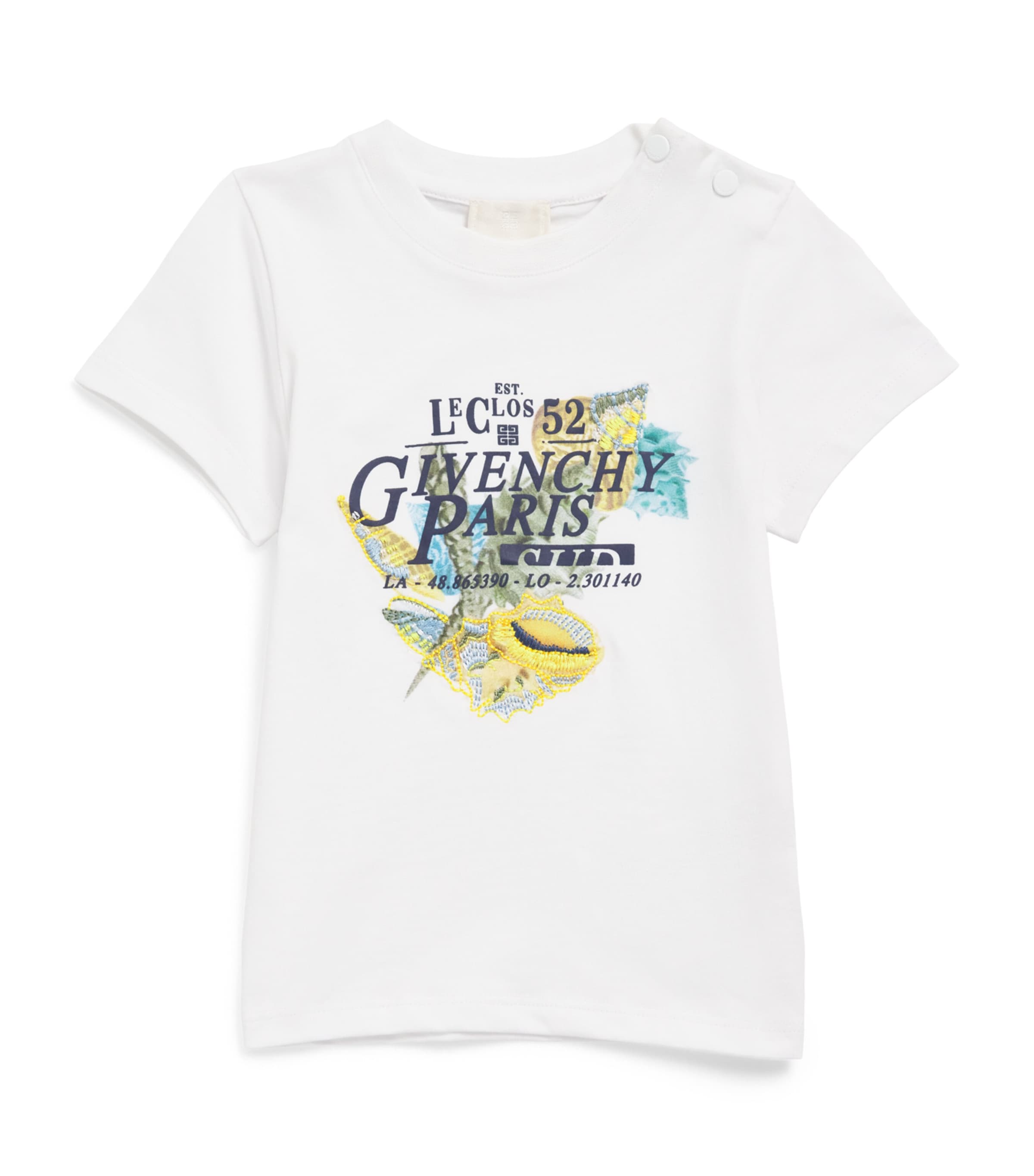 Givenchy Kids Cotton Shell Print T-Shirt (2-3 Years) White Image 1