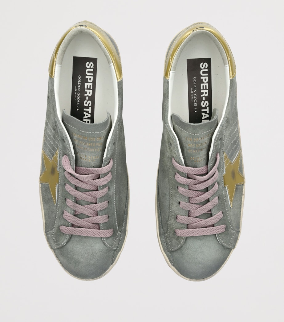 Golden Goose Suede Super-Star Sneakers Green Oth Image 4