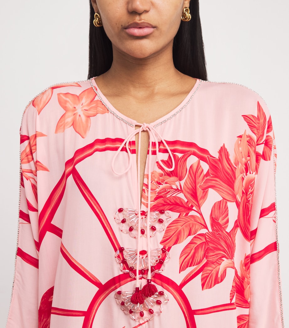 Studded Batwing Maxi Kaftan Dress BLUSH/COCONUT Image 4