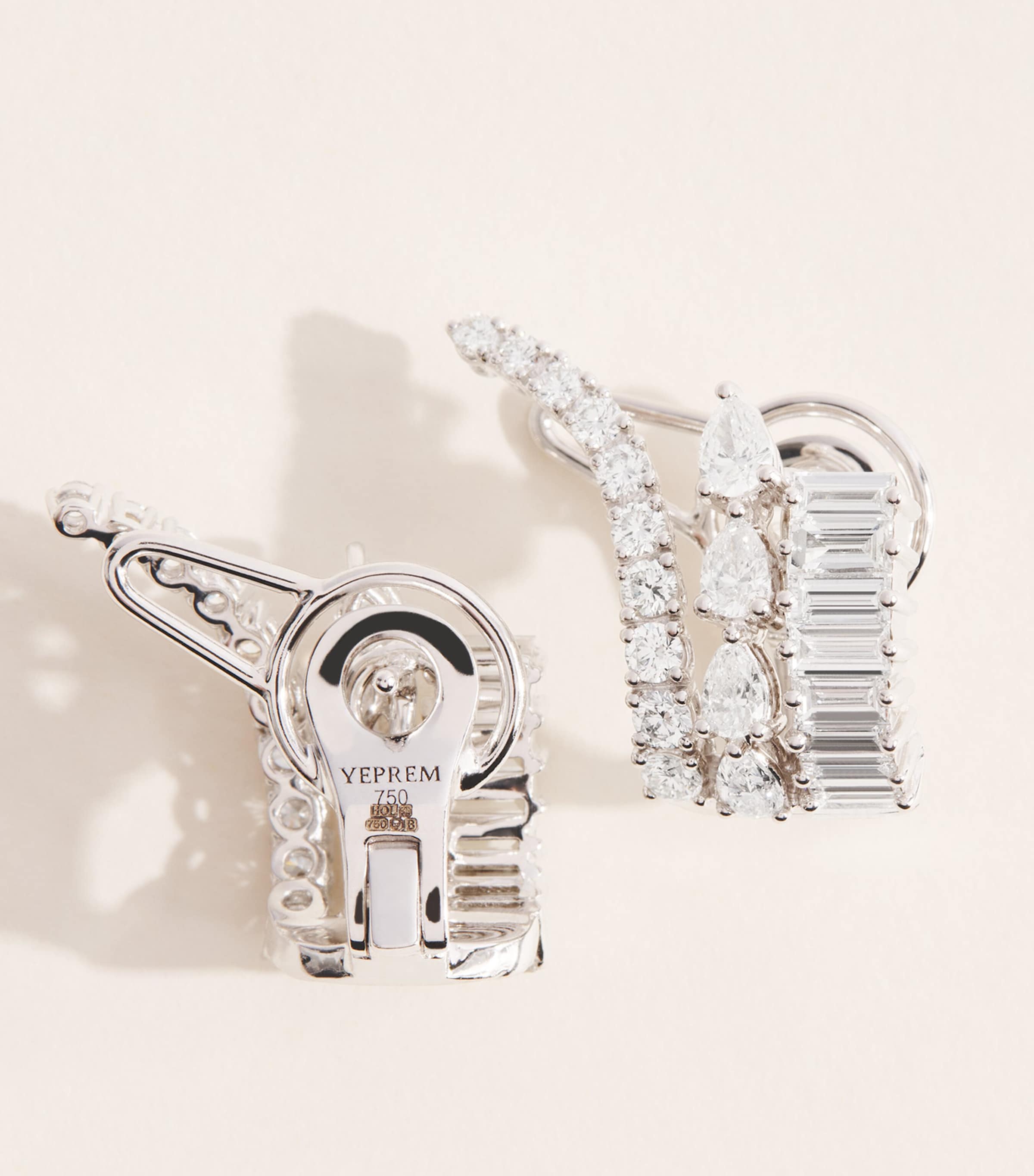 Yeprem White Gold and Diamond Y-Couture Earrings White Gold Image 5