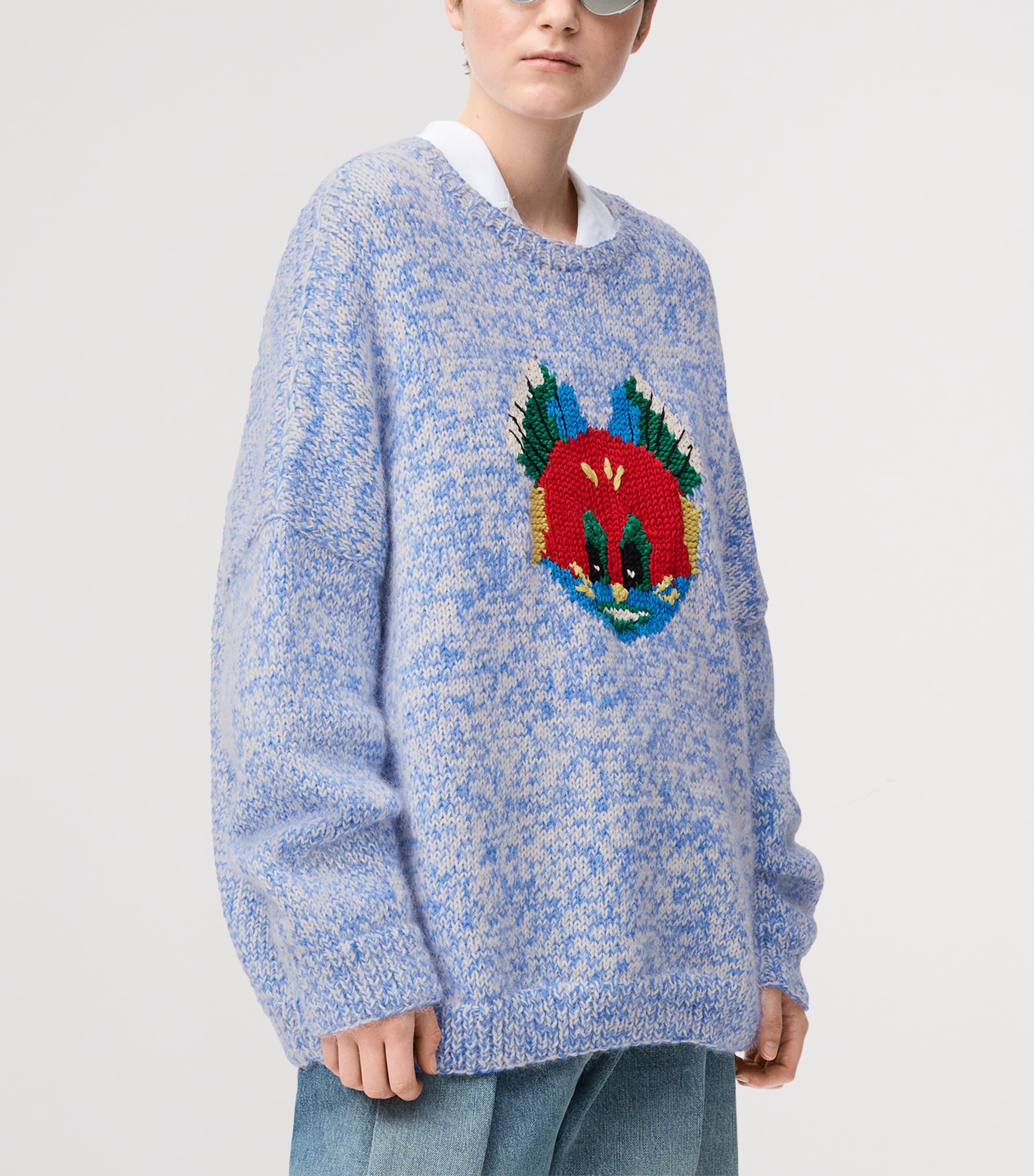 x Louis Wain Wool-Blend Cat Sweater BLUE/WHITE Image 7