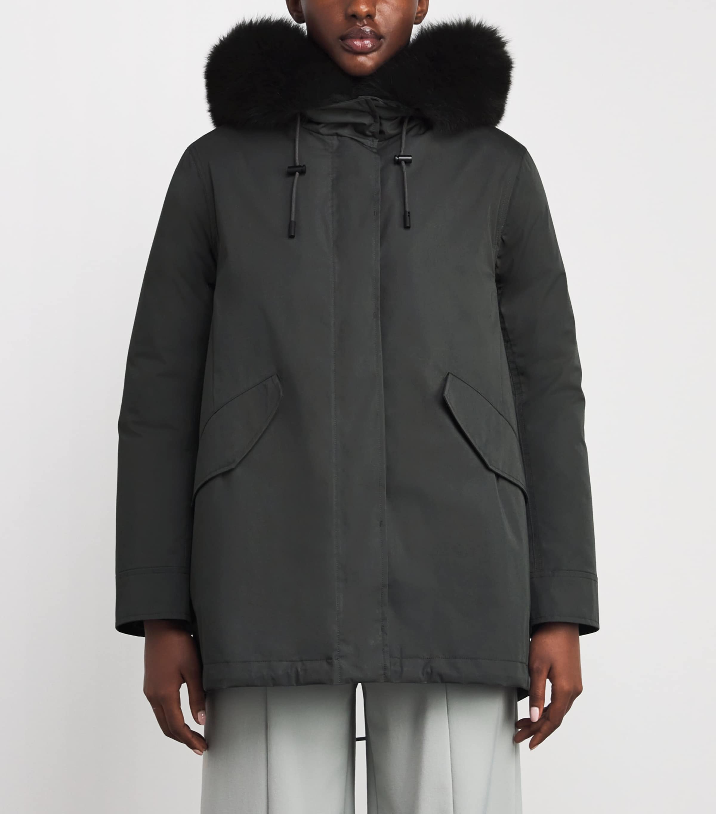 Fox-Rabbit Blended-Cotton Parka (85cm) A2185 Image 3