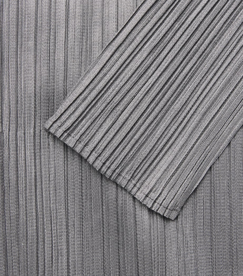 Pleats Please Issey Miyake Womens Basics Longline Cardigan Image 6
