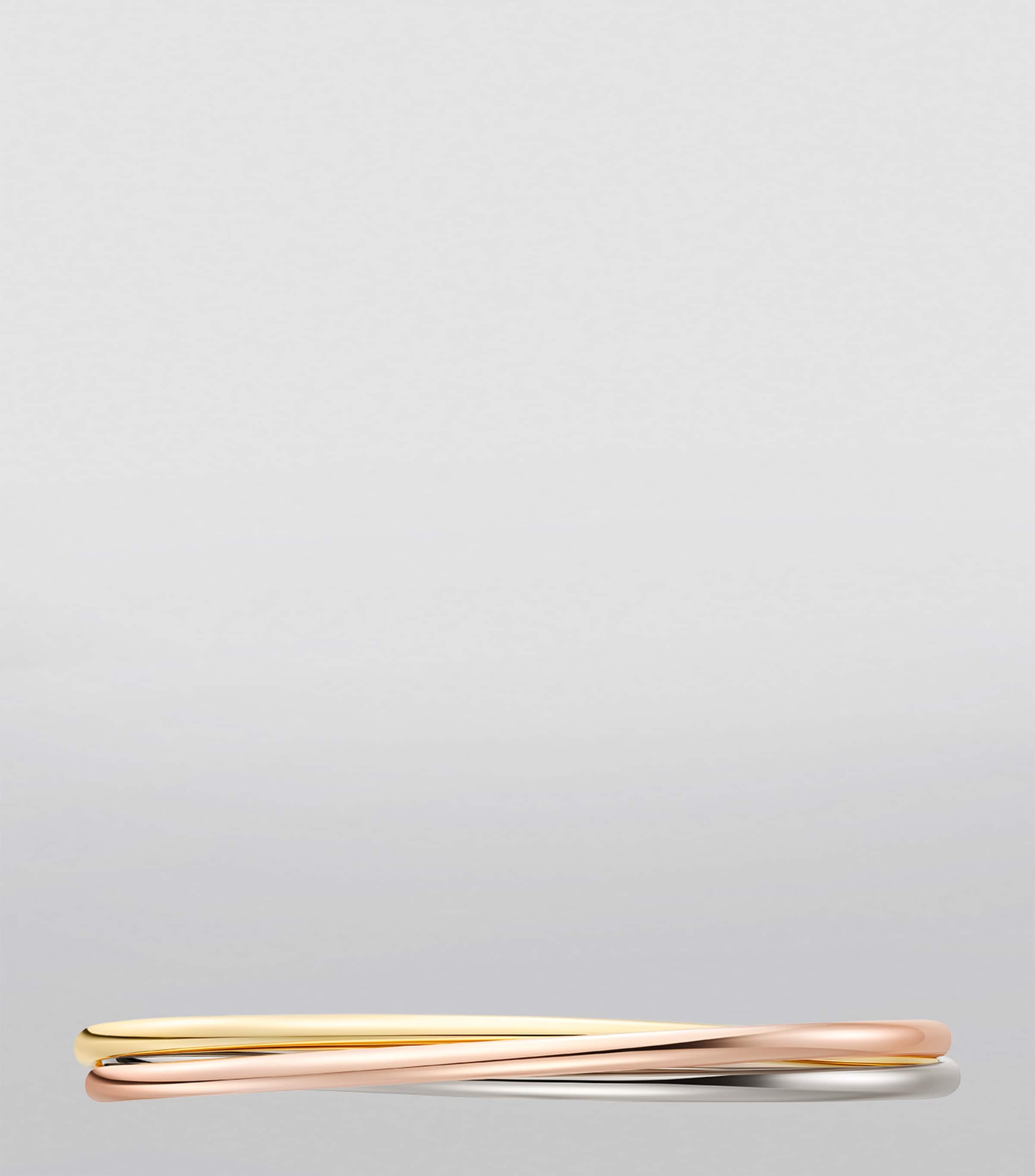 Small White, Rose and Yellow Gold Trinity Bracelet MIXED GOLD Image 3