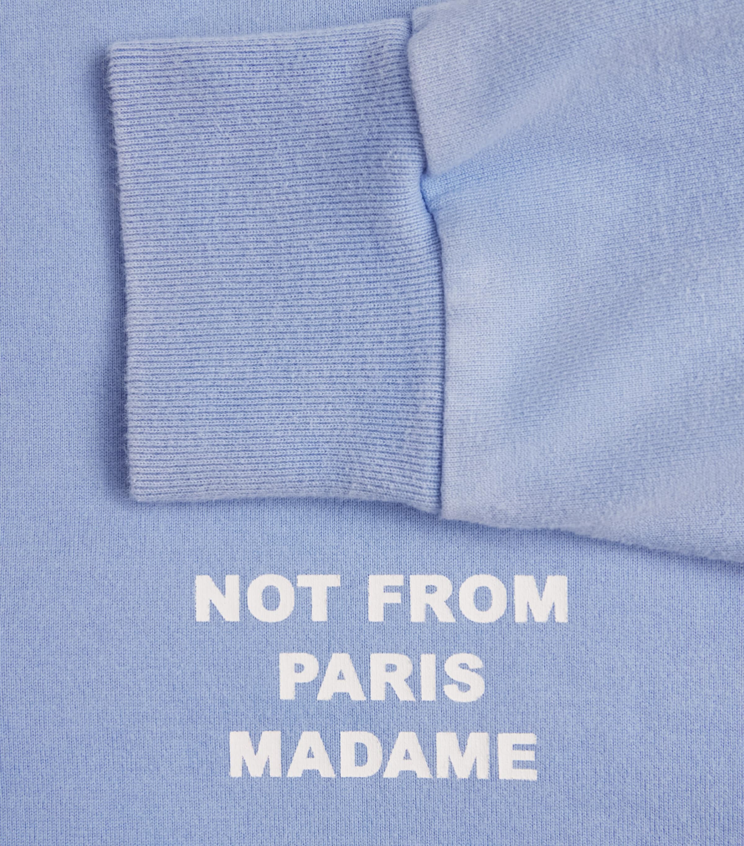 Drôle de Monsieur Mens Cotton Slogan Long-Sleeve T-Shirt Blue Image 6