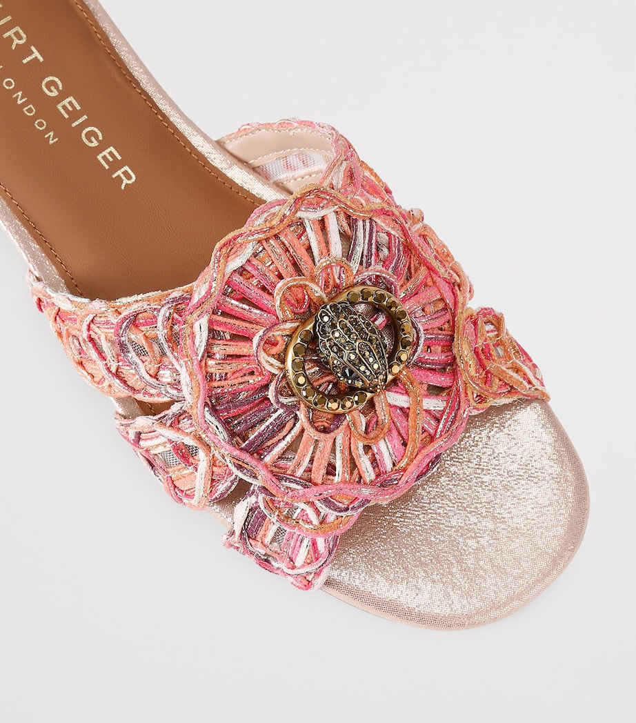 Kurt Geiger London Woven Chelsea Flat Sandals Pink Comb Image 2